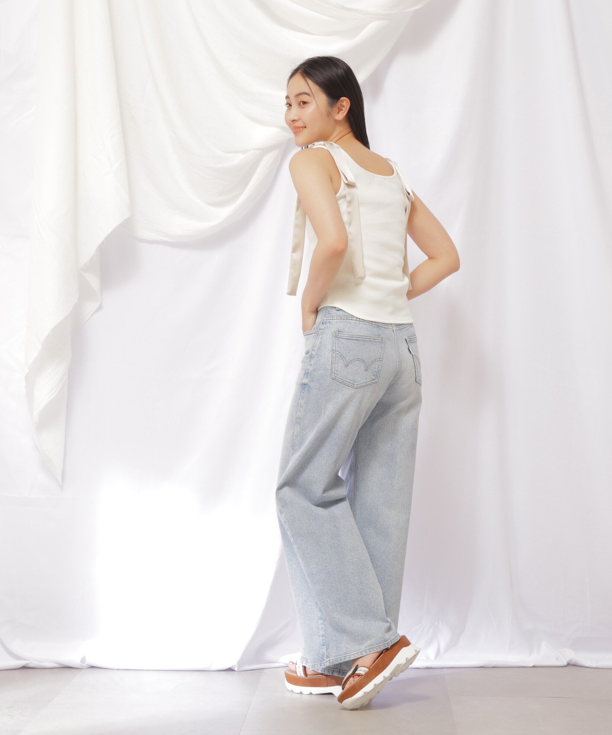  「リボンデザインヘンリータンク」|Tシャツ・カットソー|