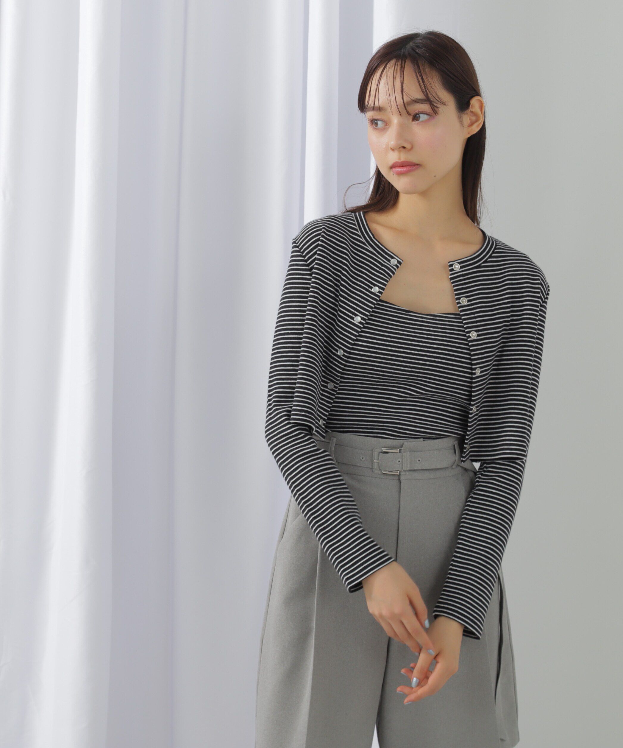  「《JILL by BASIC》リブカーディガン」|Tシャツ・カットソー|