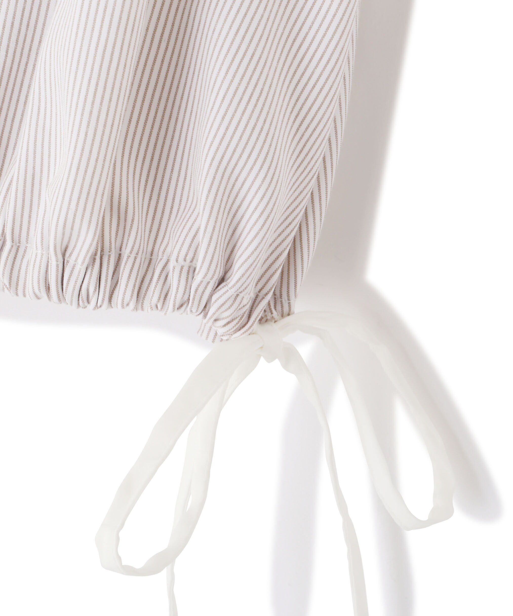  「ウエストリボンノースリーブシャツ」|シャツ・ブラウス|