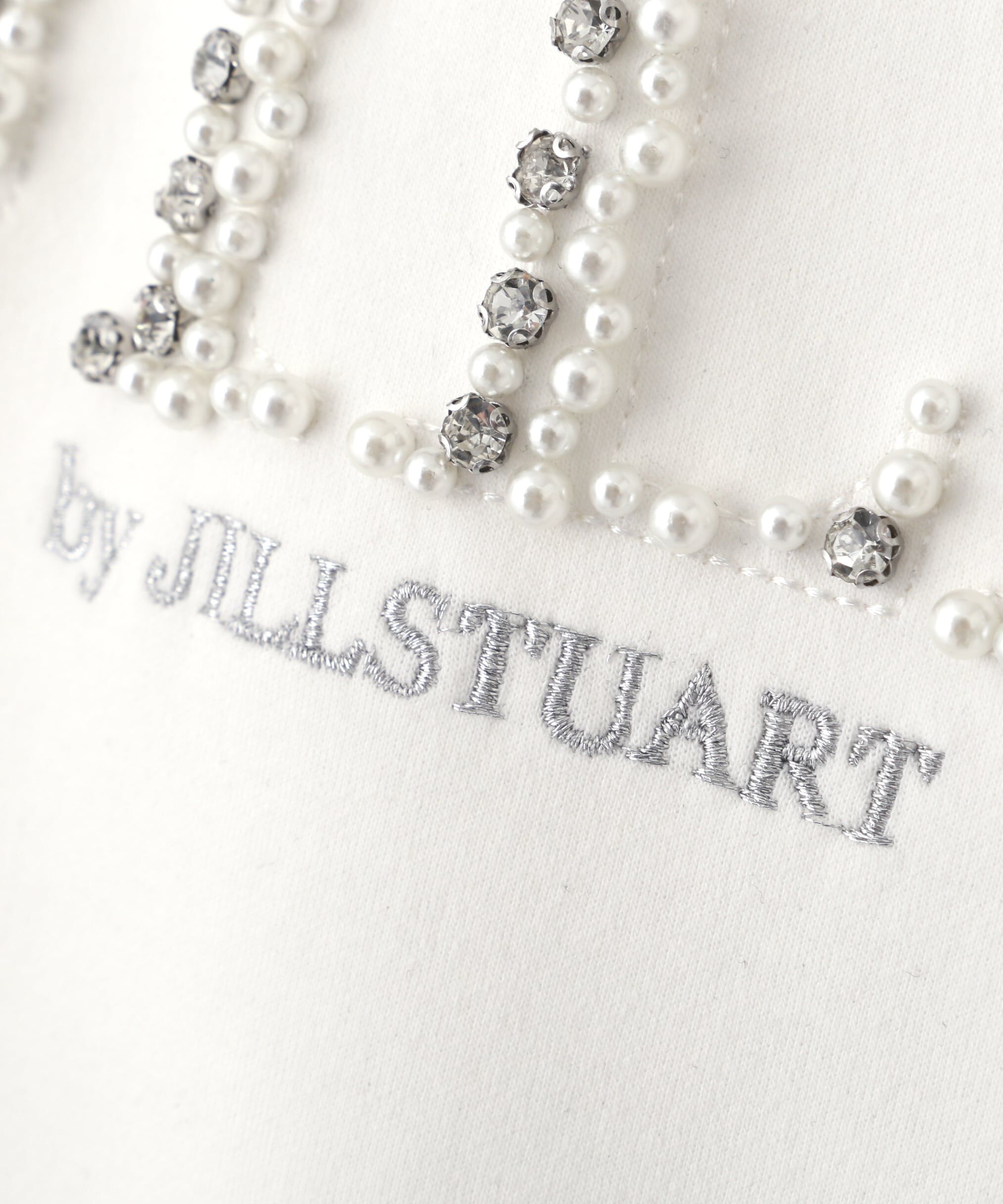  「ビジュー刺繍ロゴスウェット」|Tシャツ・カットソー|