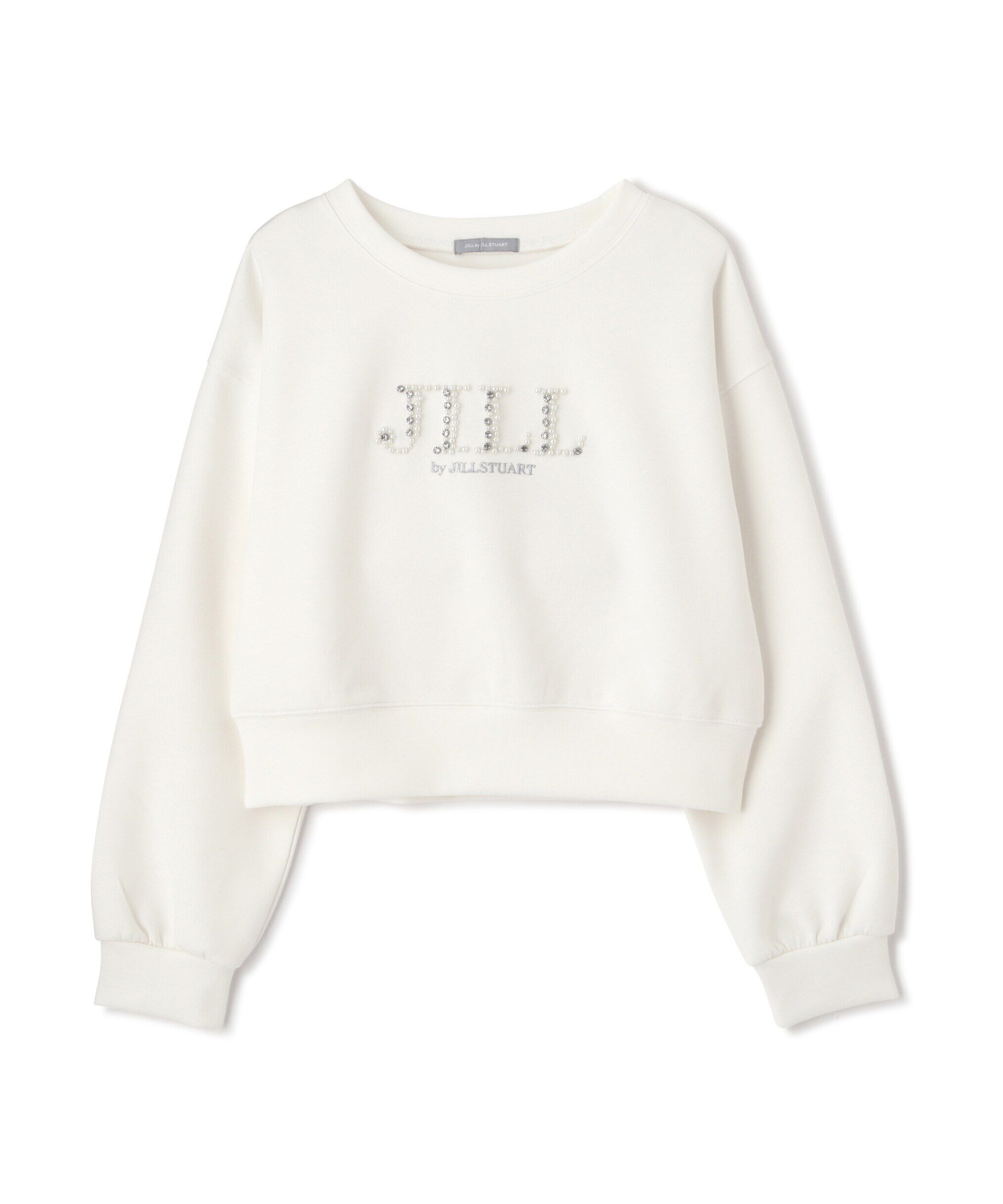  「ビジュー刺繍ロゴスウェット」|Tシャツ・カットソー|