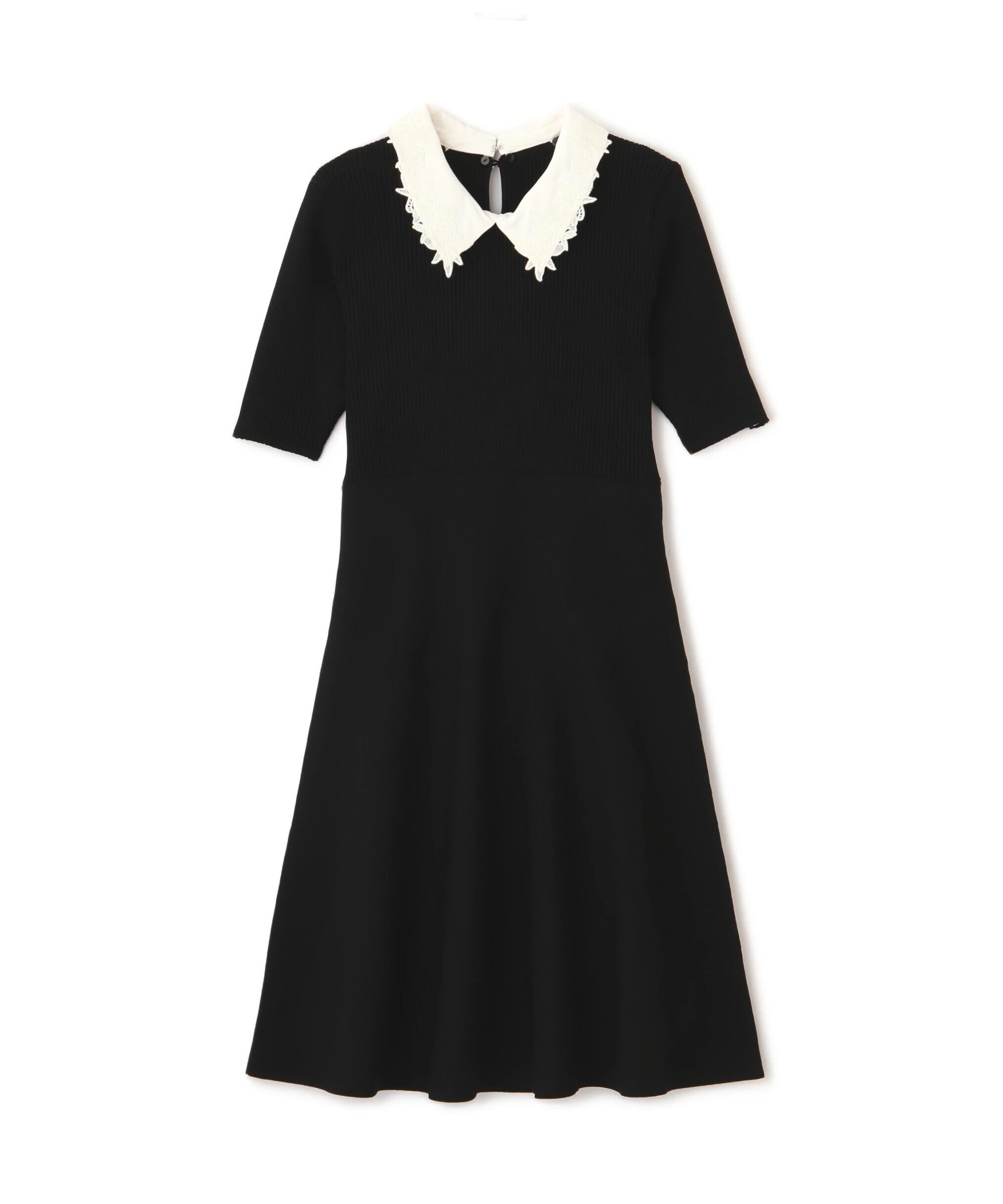  「衿付きミニニットワンピース」|ワンピース|