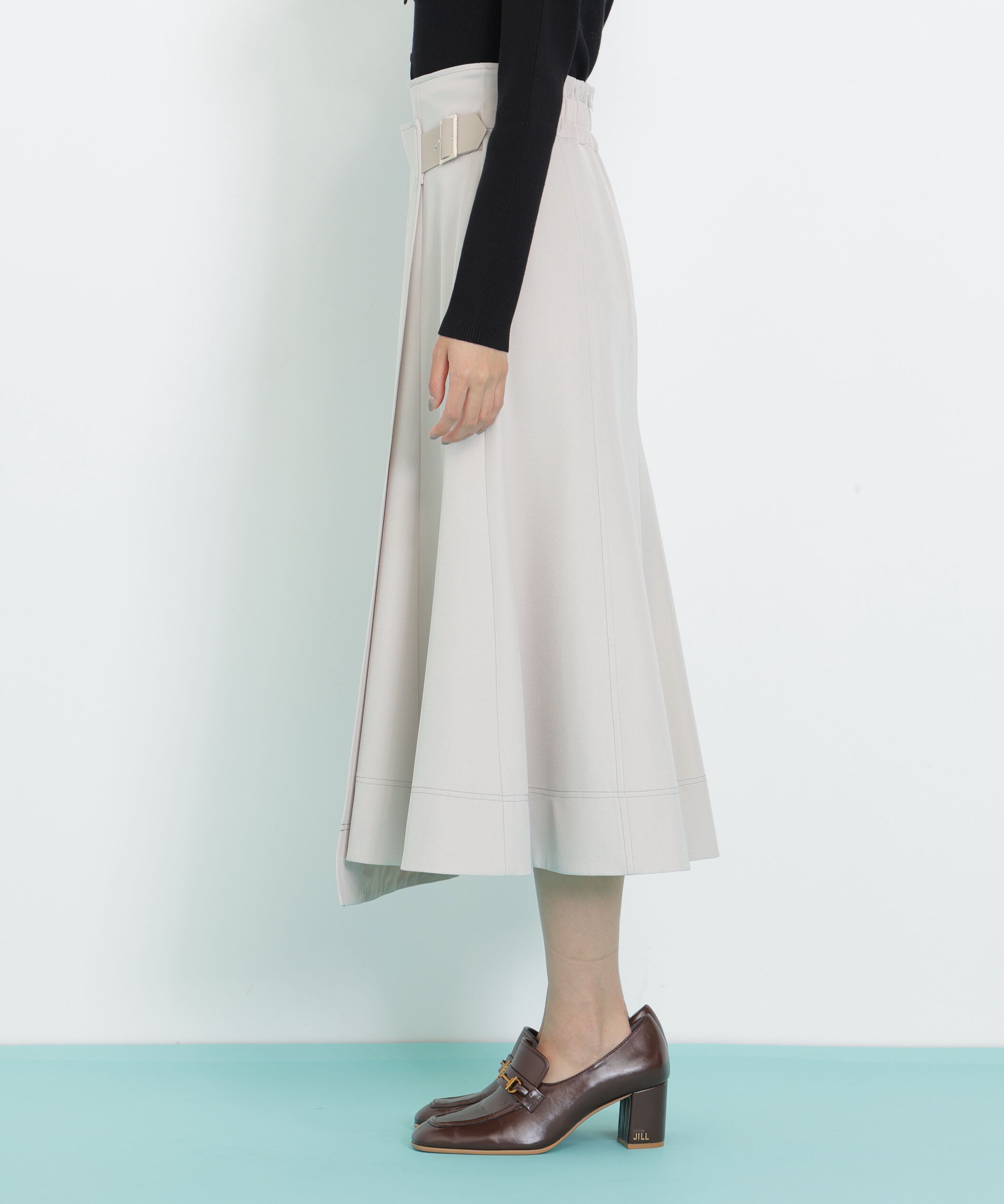  「ラップフレアステッチスカート」|スカート|