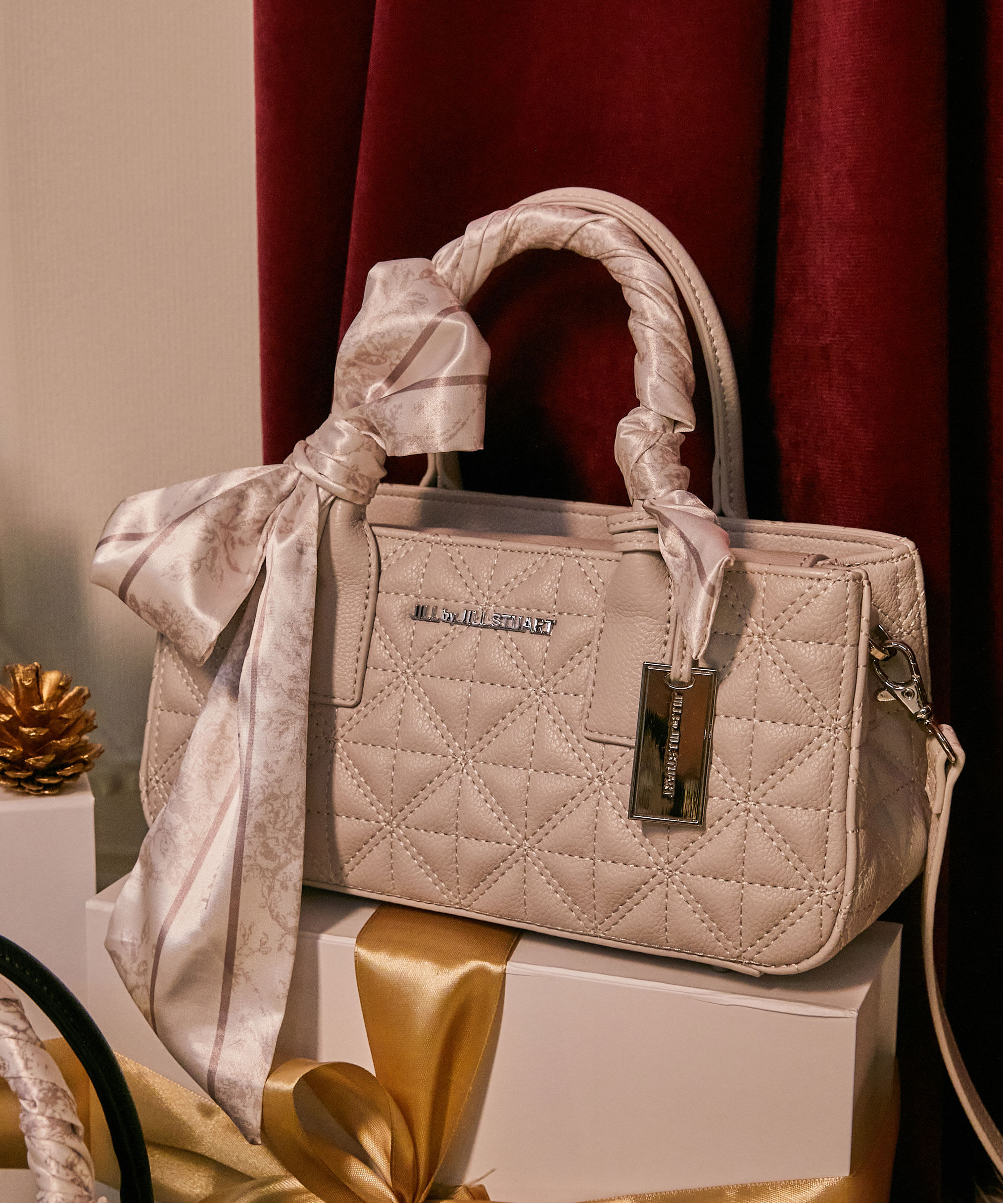  「スカーフキルティングトートバッグ」|その他|ピンク