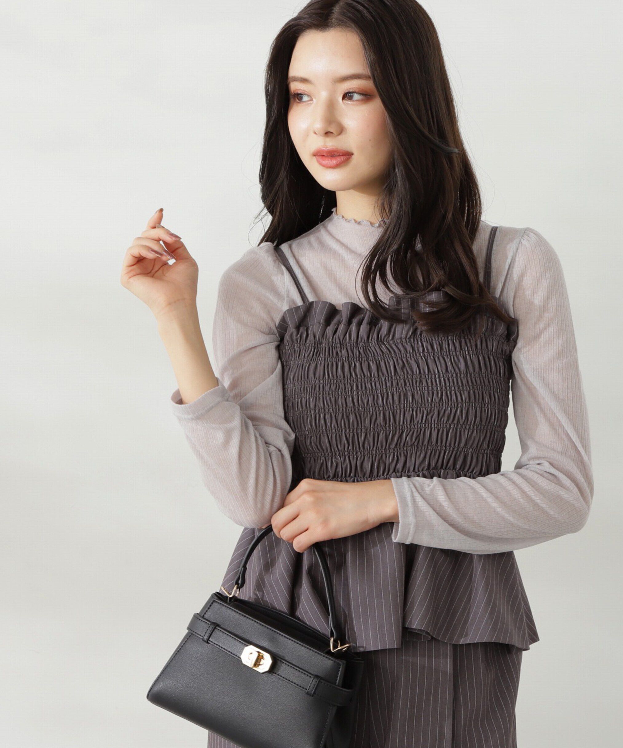 PROPORTION BODY DRESSING「シアーリブカットソー」|Tシャツ・カットソー|グレー