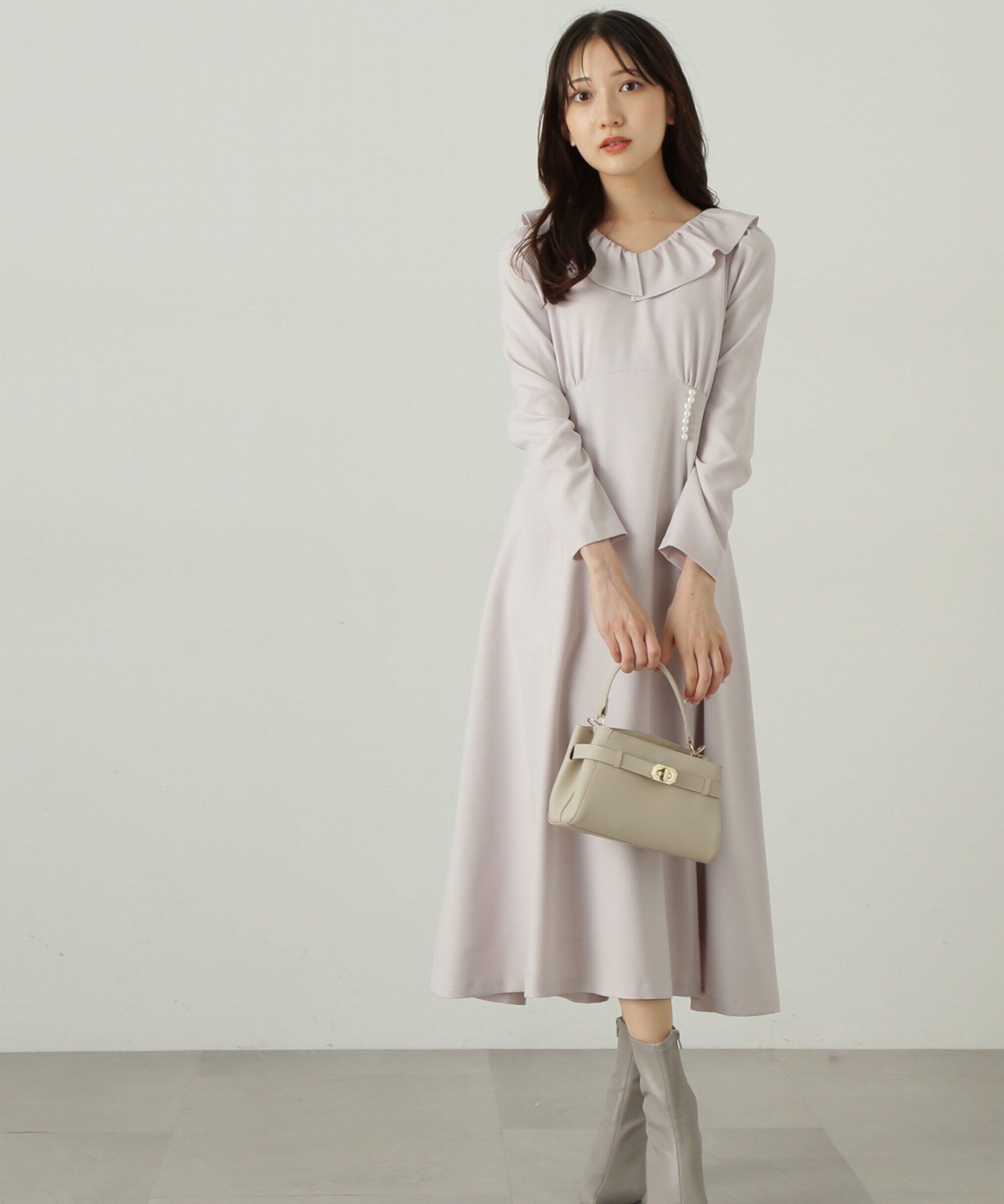 PROPORTION BODY DRESSING「デザインフレアーギャザーワンピース」|ワンピース|