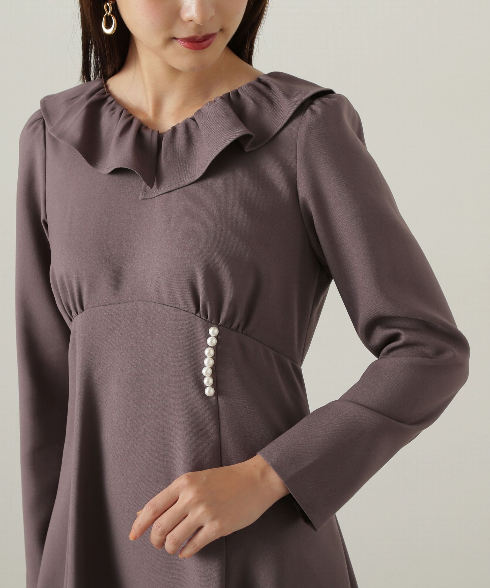 PROPORTION BODY DRESSING「デザインフレアーギャザーワンピース」|ワンピース|