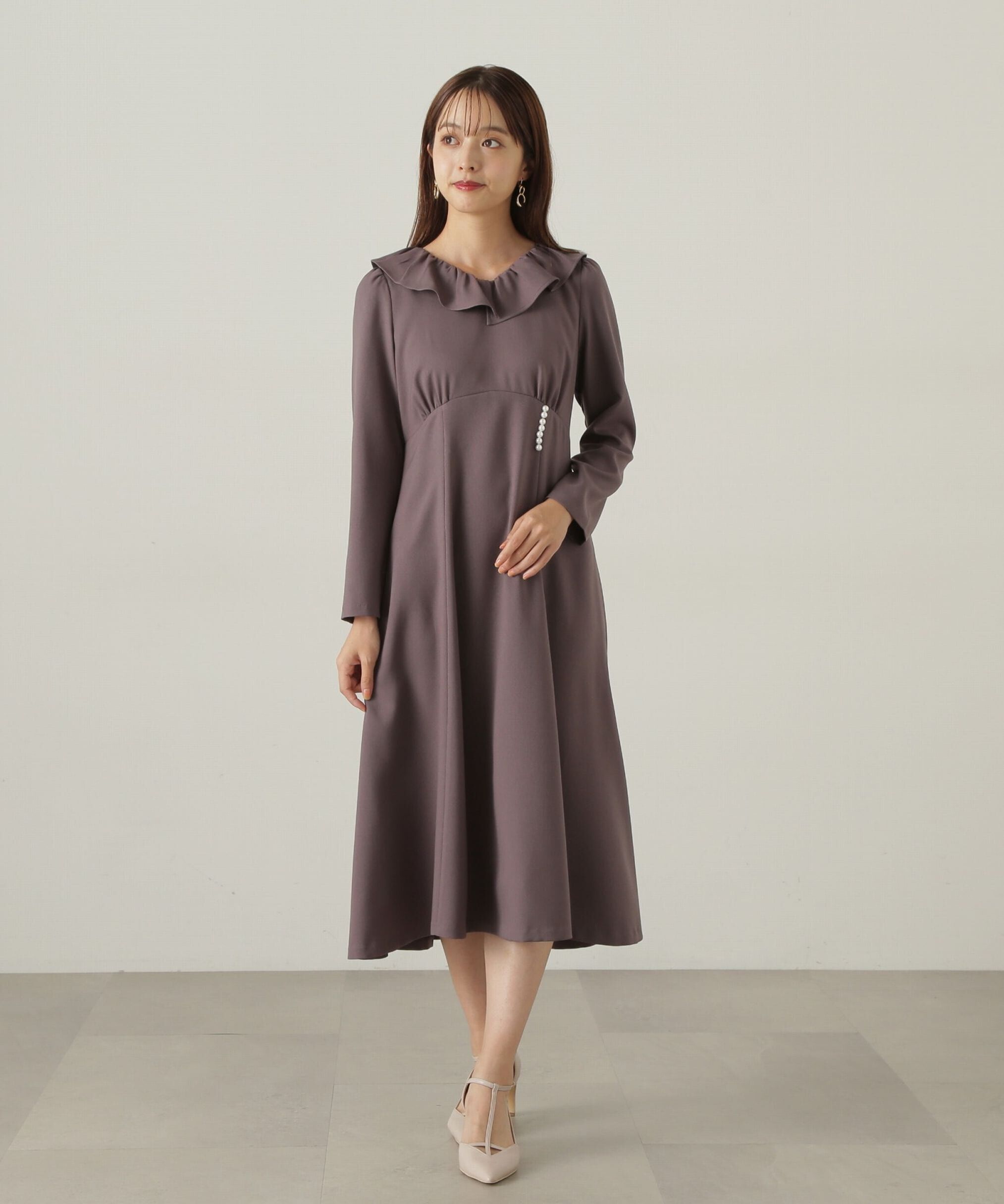 PROPORTION BODY DRESSING「デザインフレアーギャザーワンピース」|ワンピース|