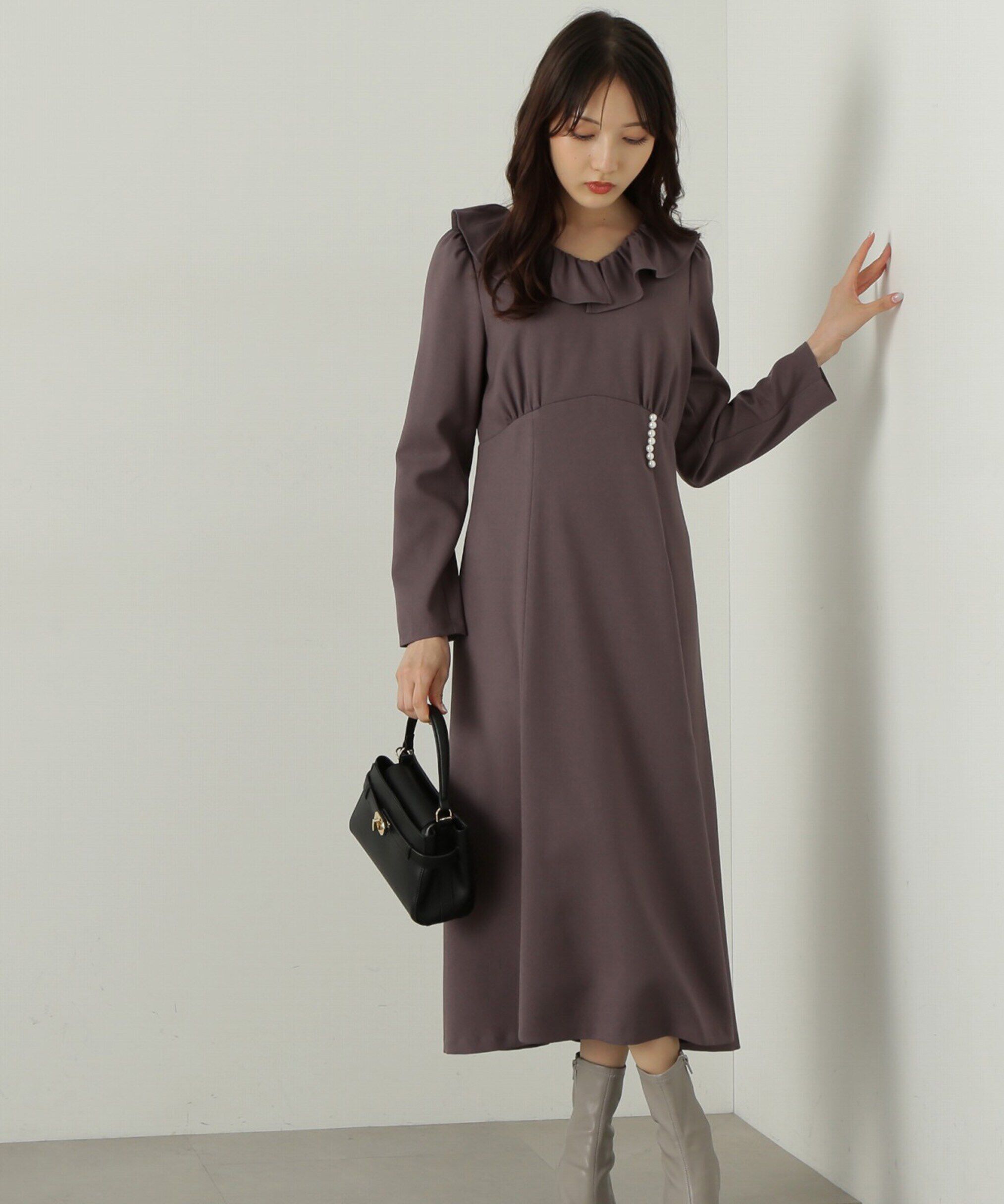 PROPORTION BODY DRESSING「デザインフレアーギャザーワンピース」|ワンピース|