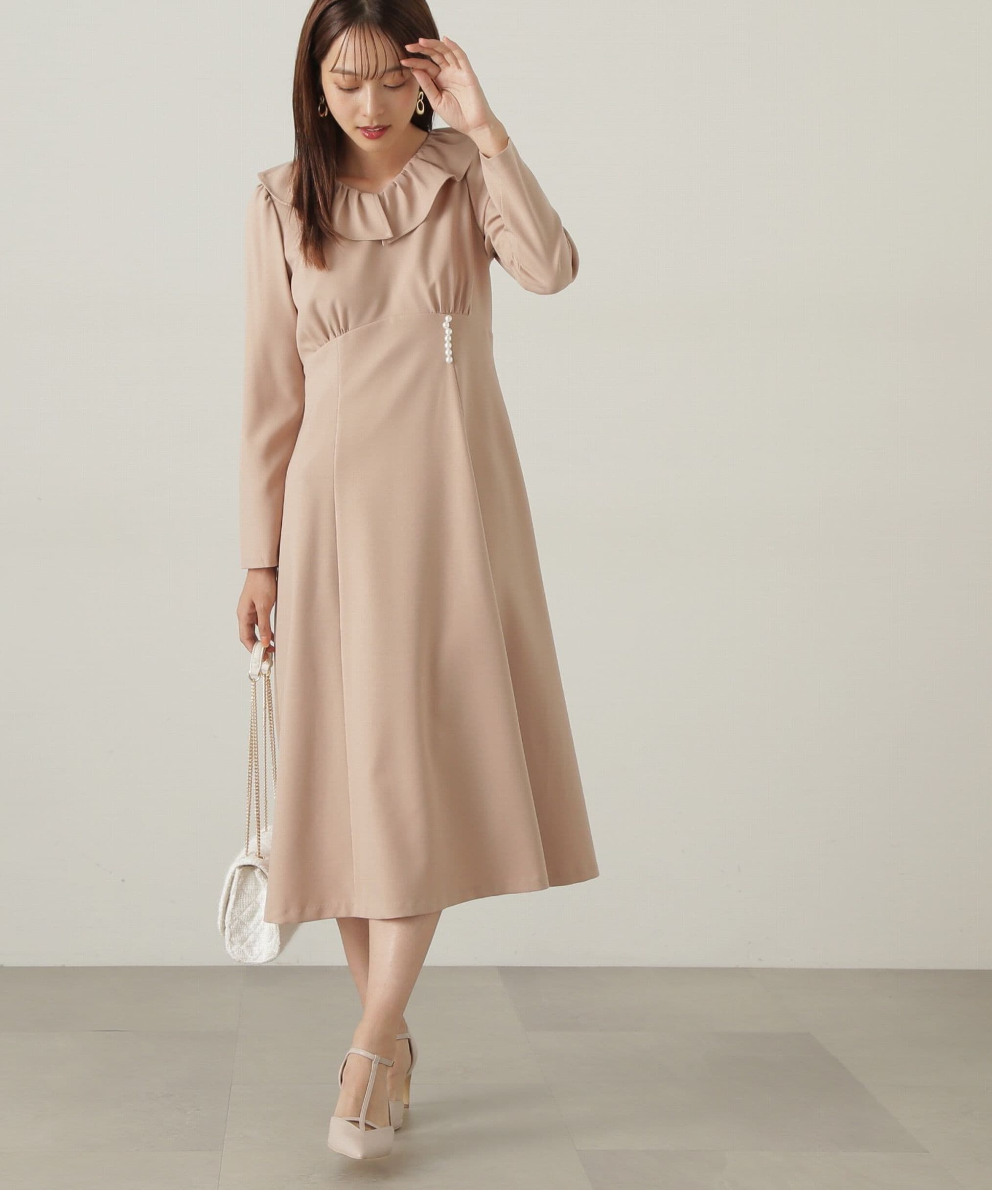 PROPORTION BODY DRESSING「デザインフレアーギャザーワンピース」|ワンピース|