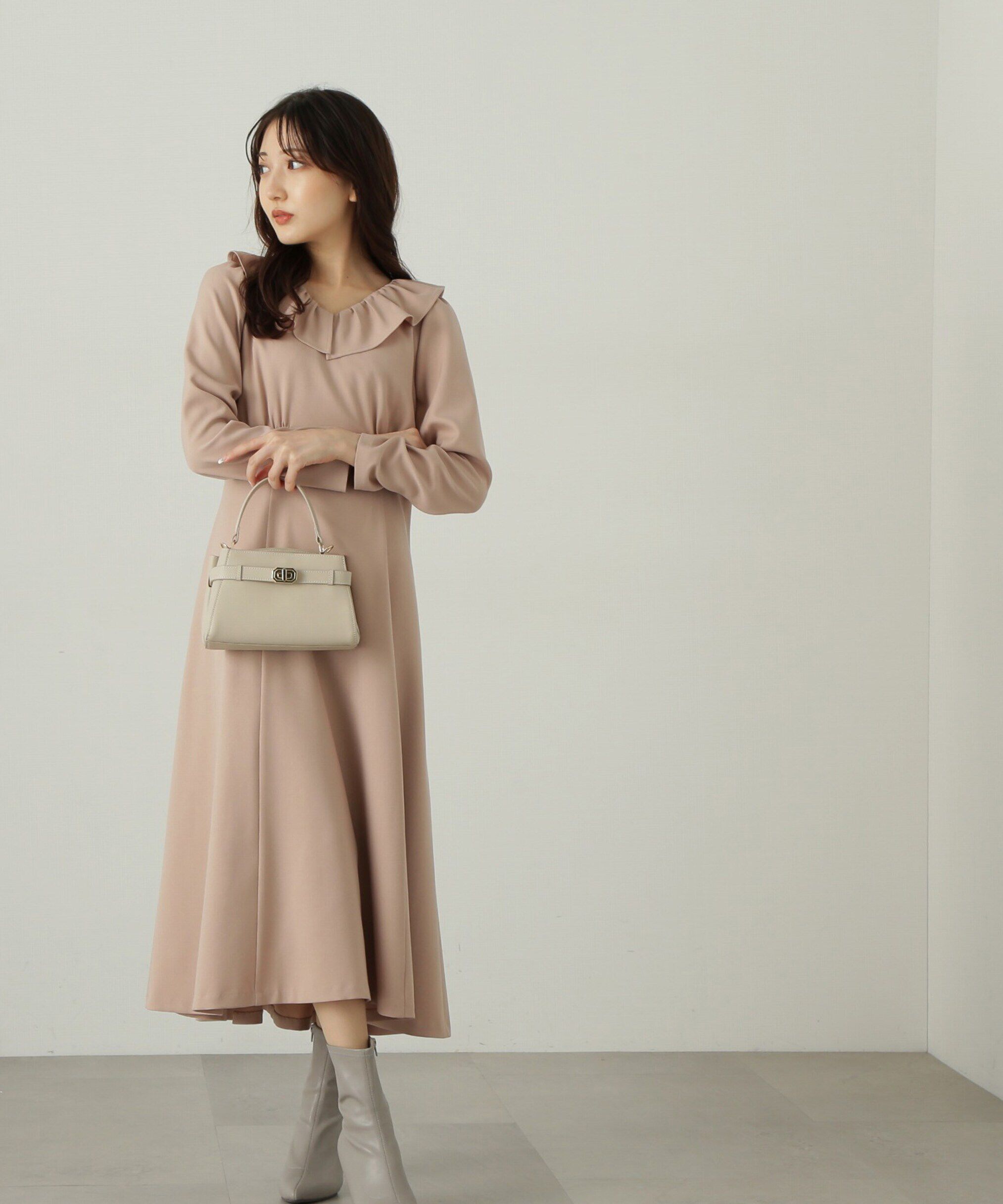 PROPORTION BODY DRESSING「デザインフレアーギャザーワンピース」|ワンピース|