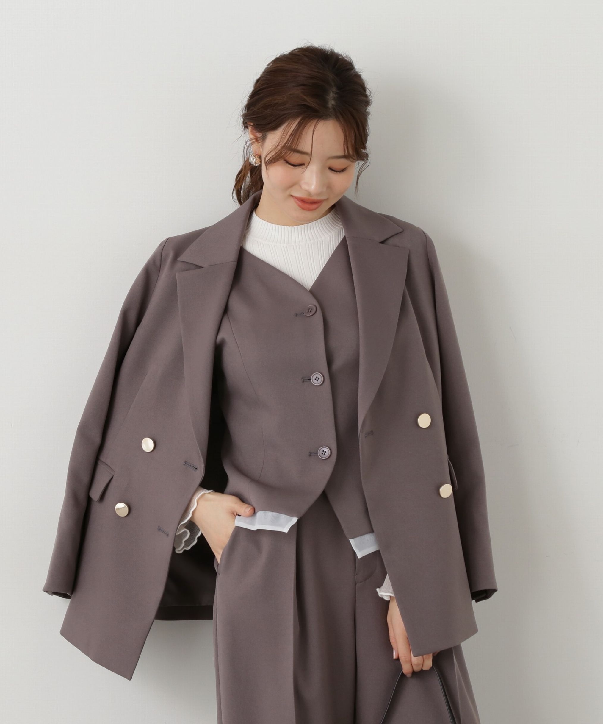 PROPORTION BODY DRESSING「ベスト」|シャツ・ブラウス|チャコール2