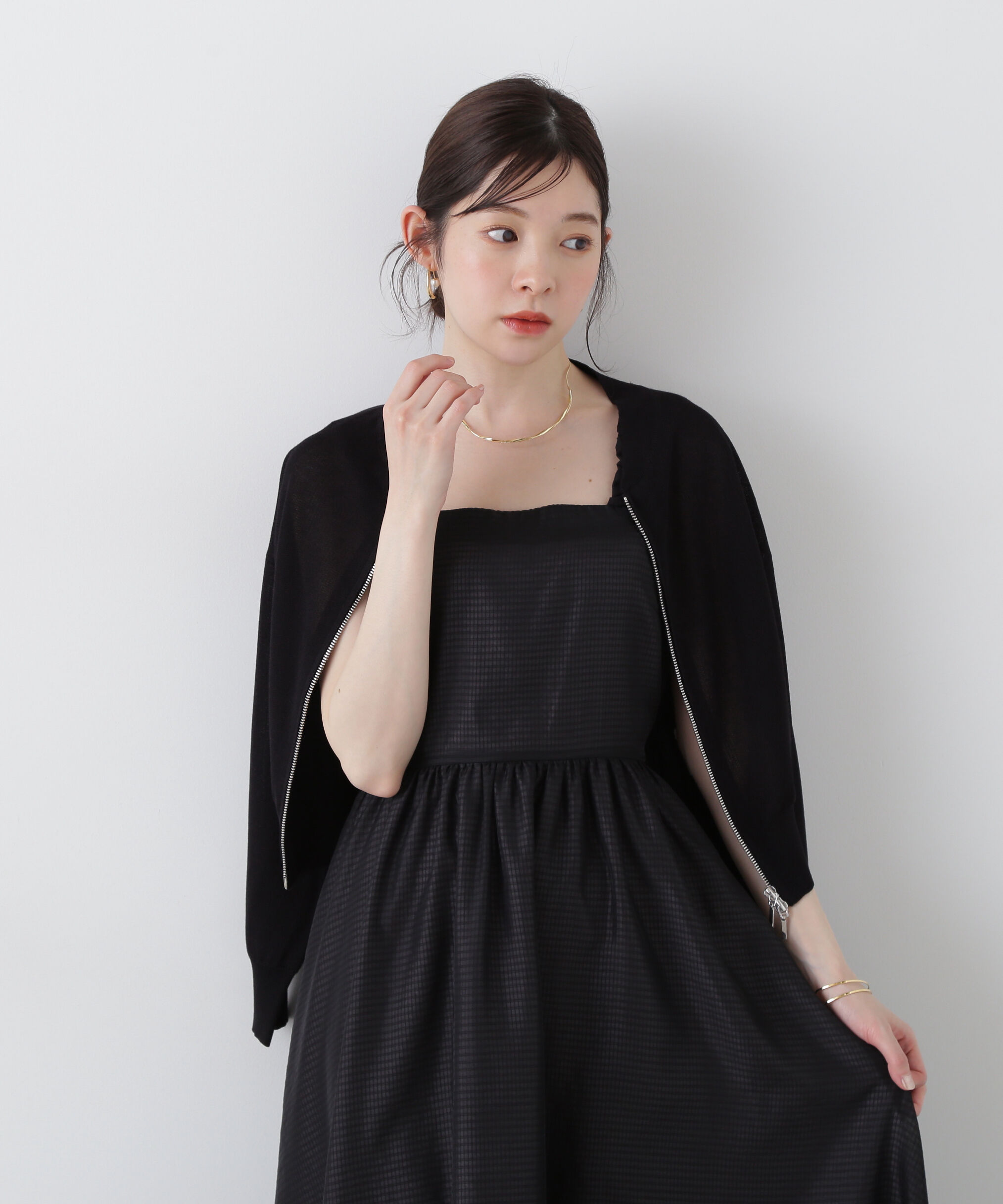 PROPORTION BODY DRESSING「シアーニットブルゾン」|ブルゾン・スタジャン|