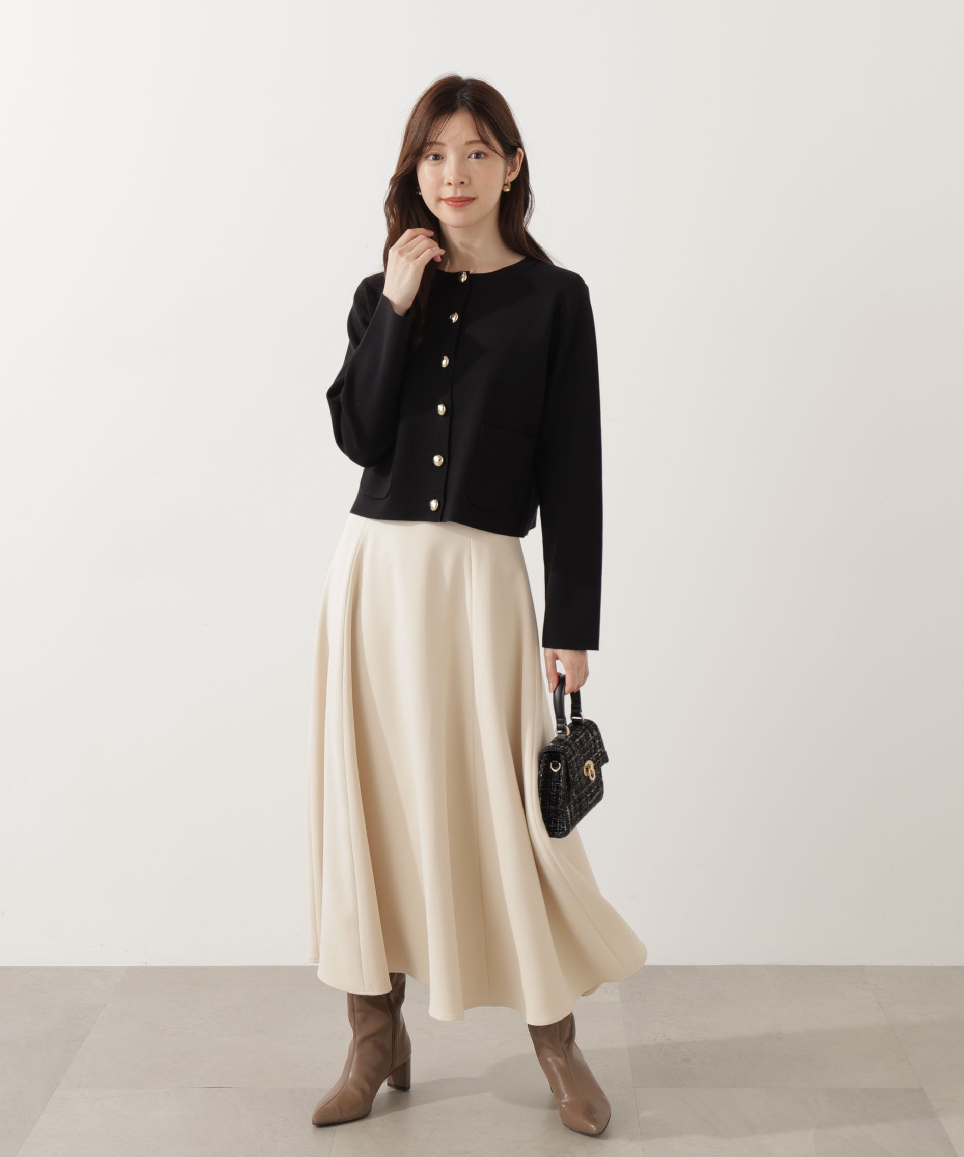 PROPORTION BODY DRESSING「＜ハンドウォッシャブル＞シルク混ニットカーディガン」|カーディガン|