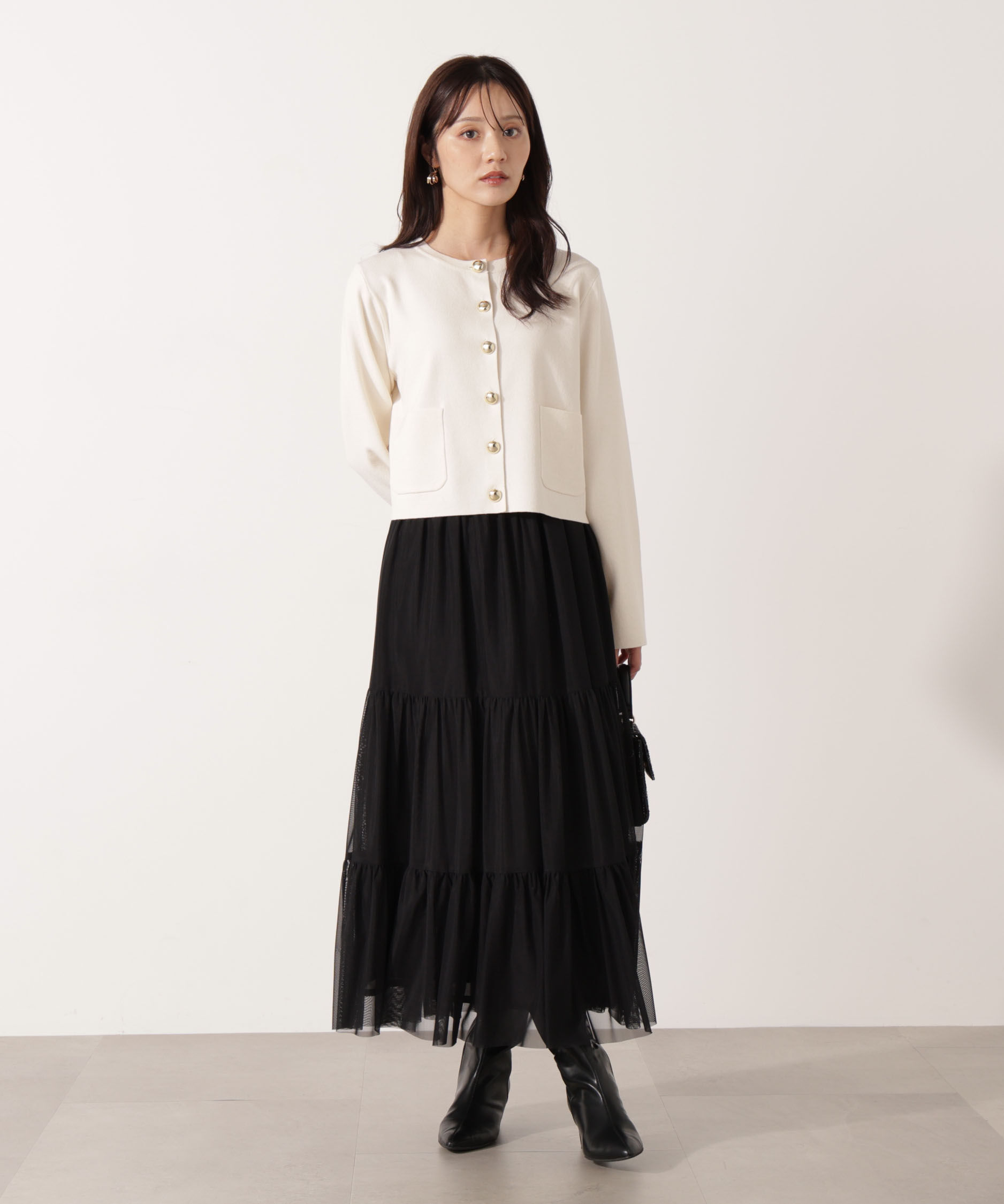 PROPORTION BODY DRESSING「＜ハンドウォッシャブル＞シルク混ニットカーディガン」|カーディガン|