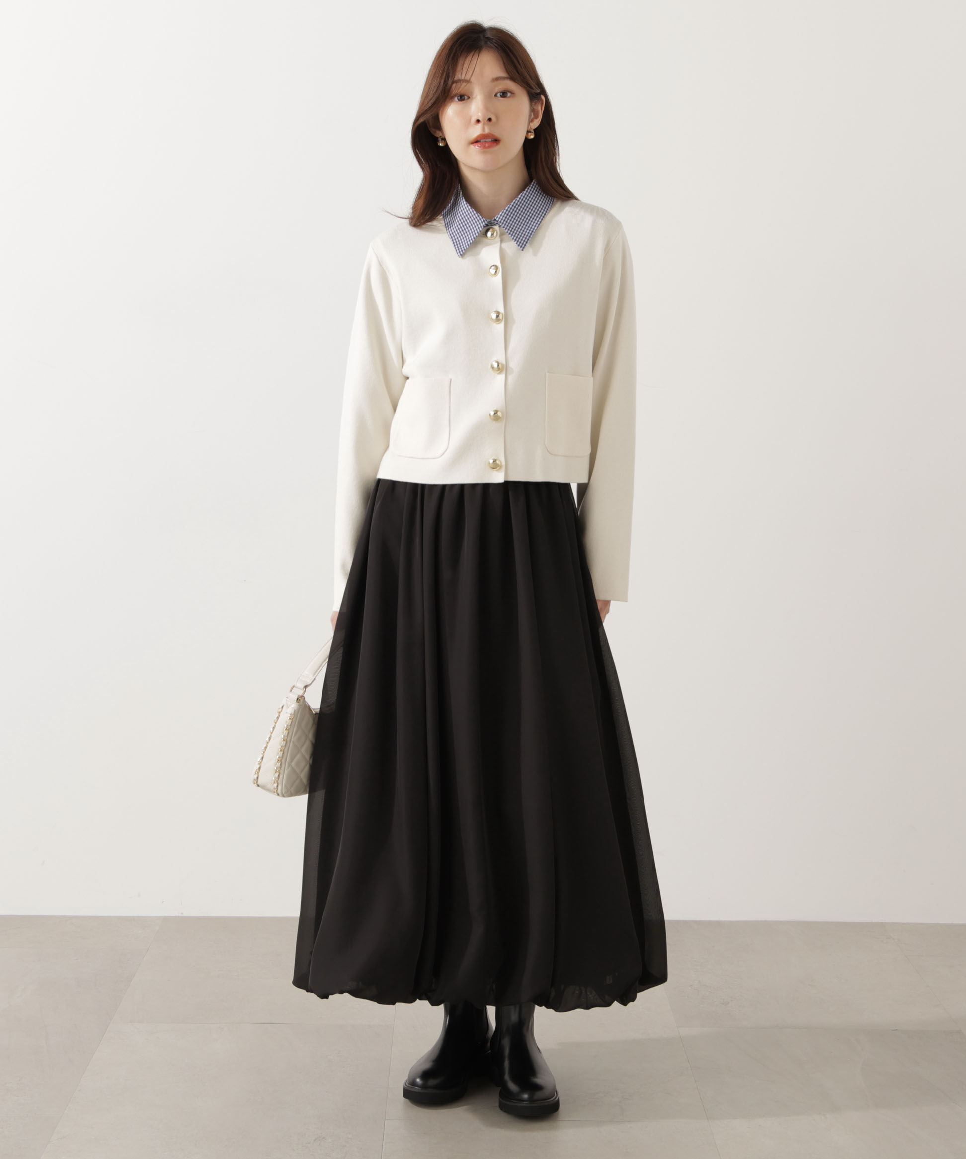 PROPORTION BODY DRESSING「＜ハンドウォッシャブル＞シルク混ニットカーディガン」|カーディガン|