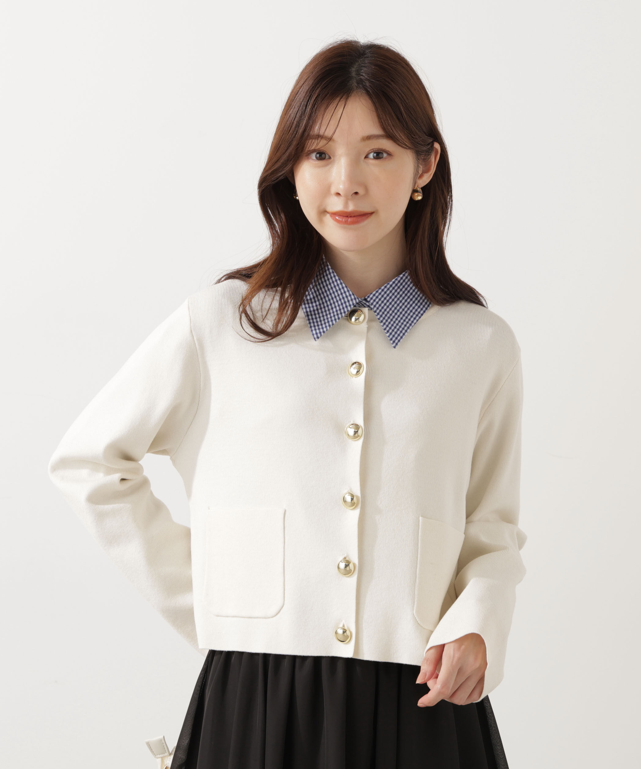 PROPORTION BODY DRESSING「＜ハンドウォッシャブル＞シルク混ニットカーディガン」|カーディガン|