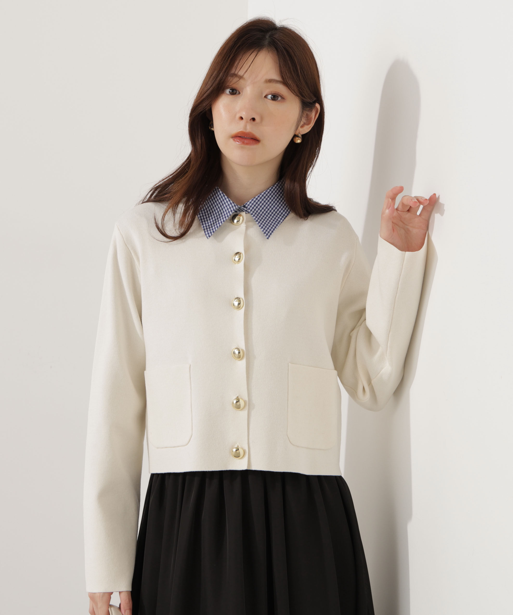 PROPORTION BODY DRESSING「＜ハンドウォッシャブル＞シルク混ニットカーディガン」|カーディガン|