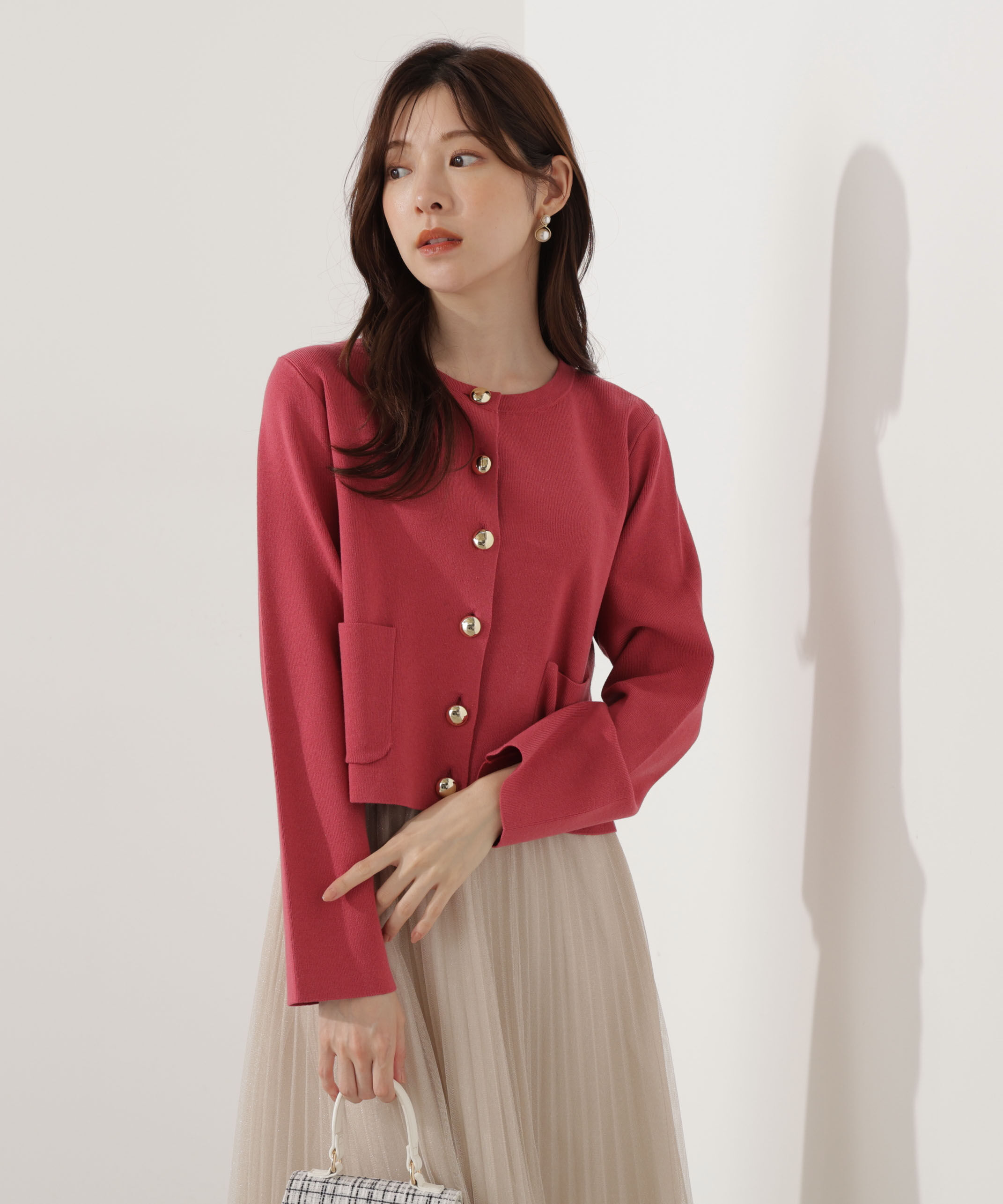 PROPORTION BODY DRESSING「＜ハンドウォッシャブル＞シルク混ニットカーディガン」|カーディガン|