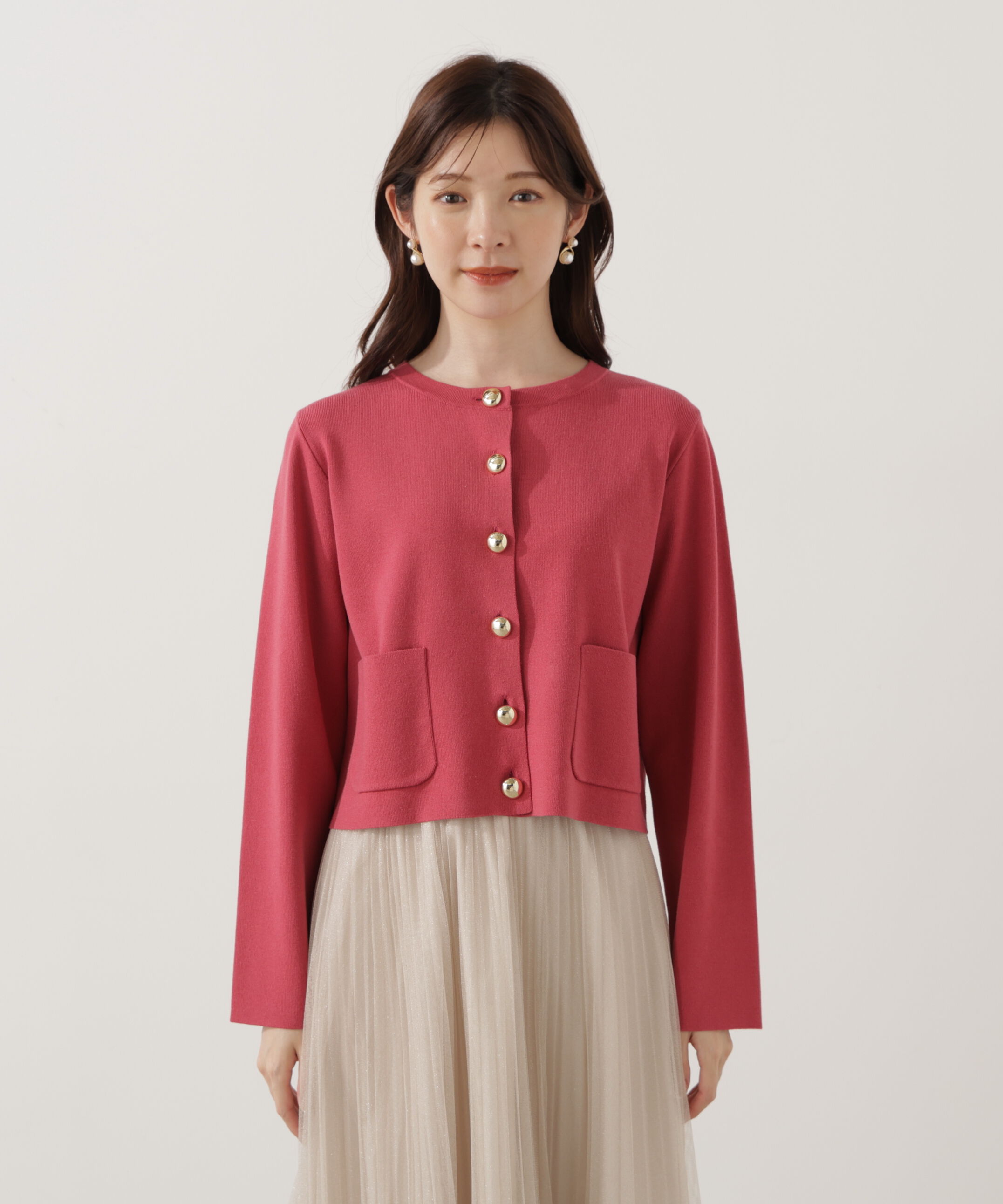 PROPORTION BODY DRESSING「＜ハンドウォッシャブル＞シルク混ニットカーディガン」|カーディガン|