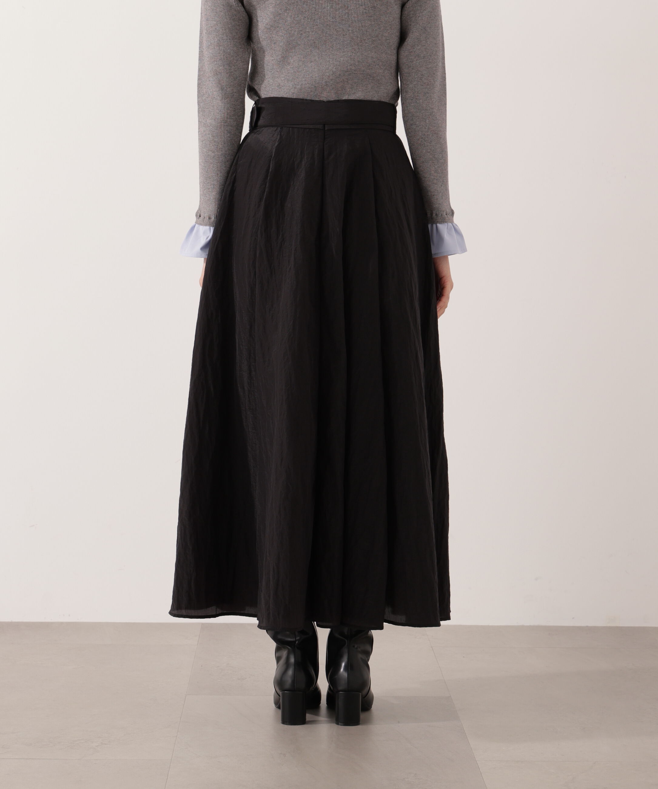 PROPORTION BODY DRESSING「ベルト付きシアーフレアスカート」|スカート|