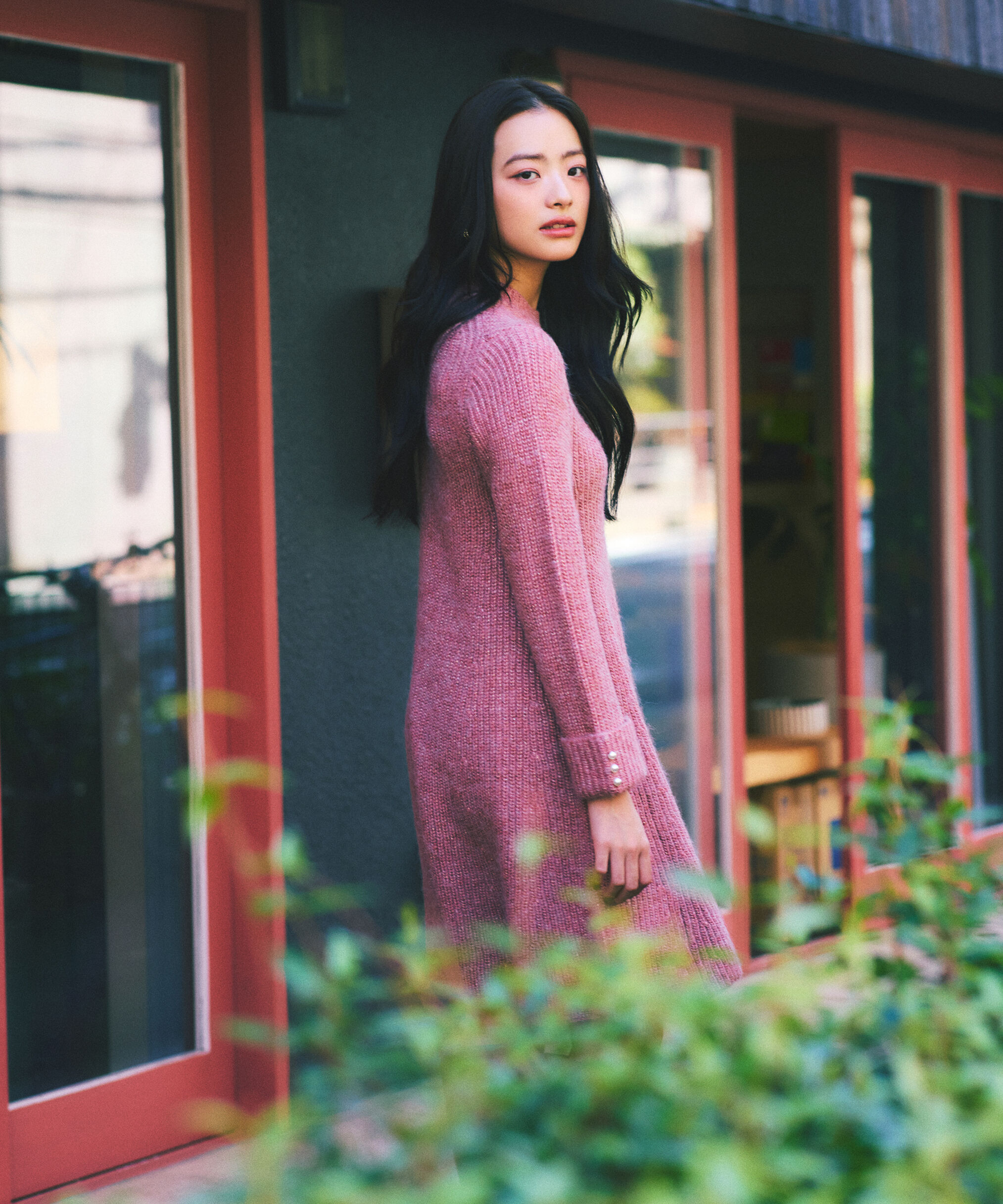 PROPORTION BODY DRESSING「ウールブレンドラメ入りニットミニワンピース　25AW」|ワンピース|