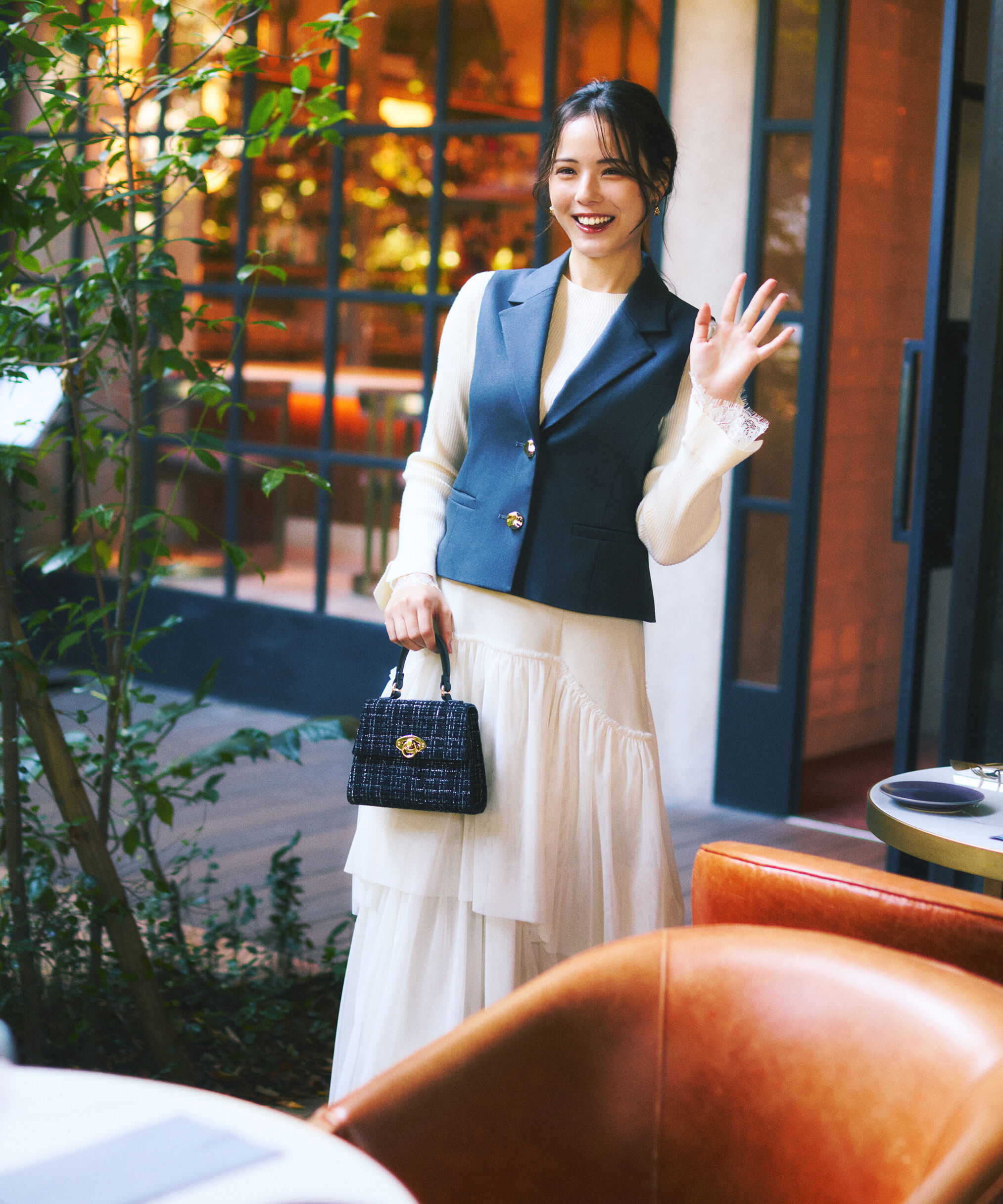 PROPORTION BODY DRESSING「テーラードジレセットアップ」|ワンピース|チャコール&times;  2