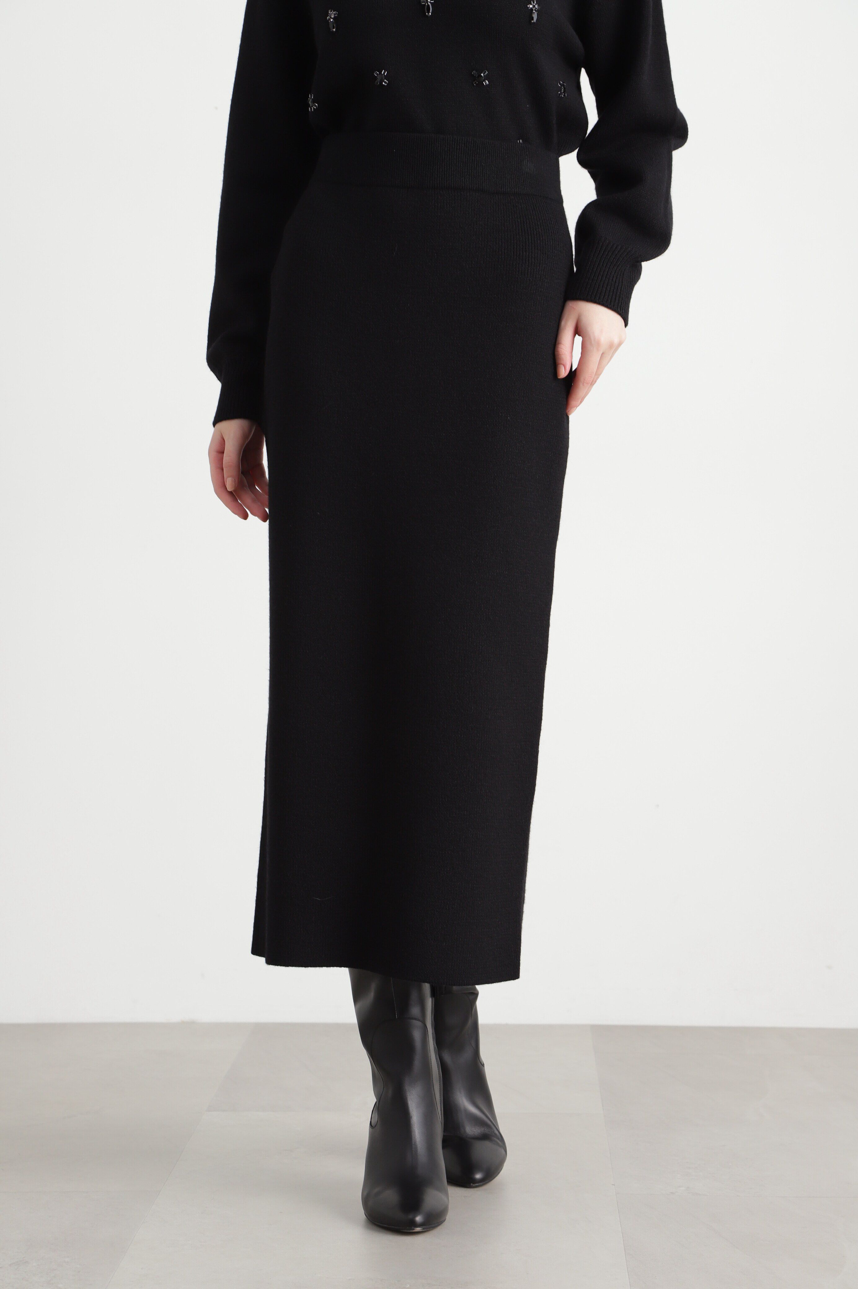  「◆ニットタイトスカート」|スカート|ブラック