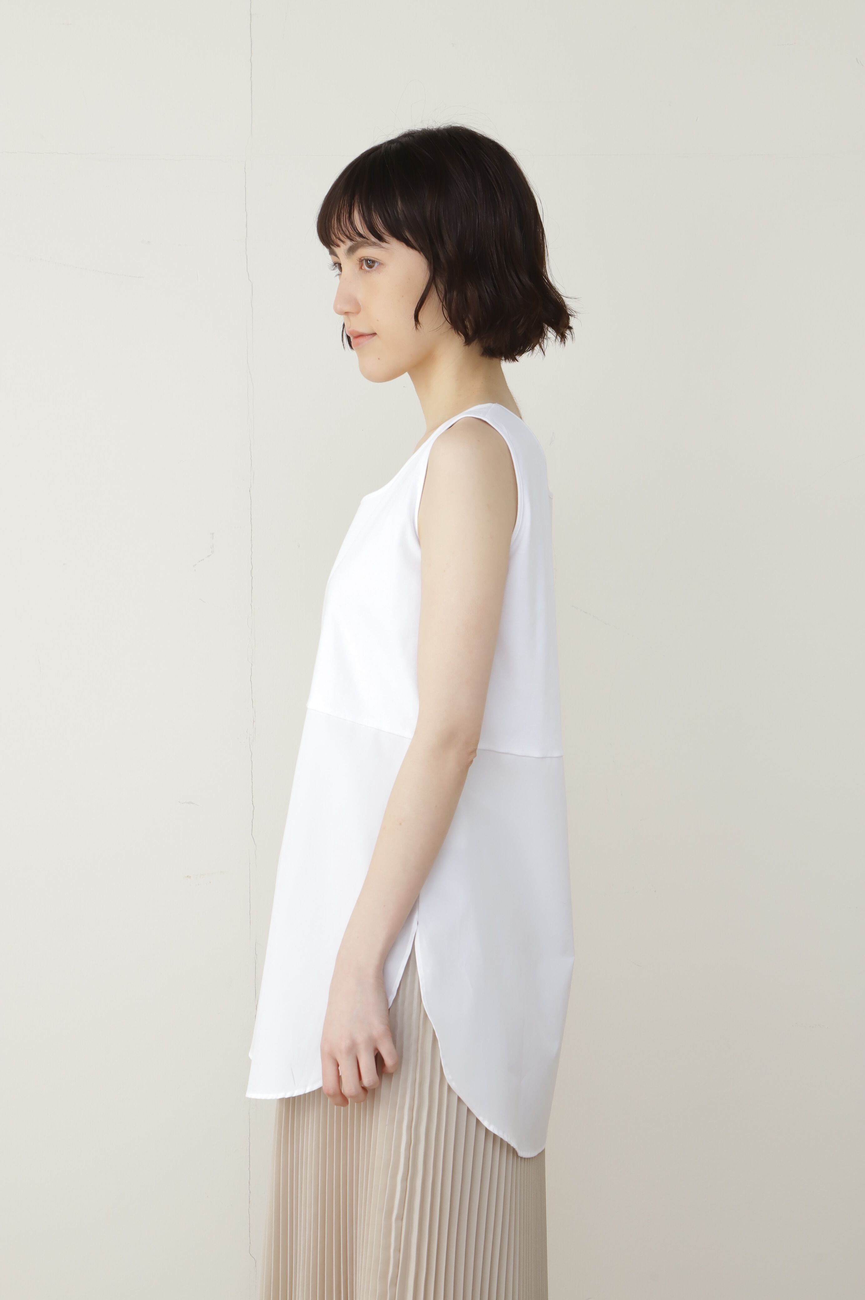  「布帛ドッキングノースリカットソー」|Tシャツ・カットソー|