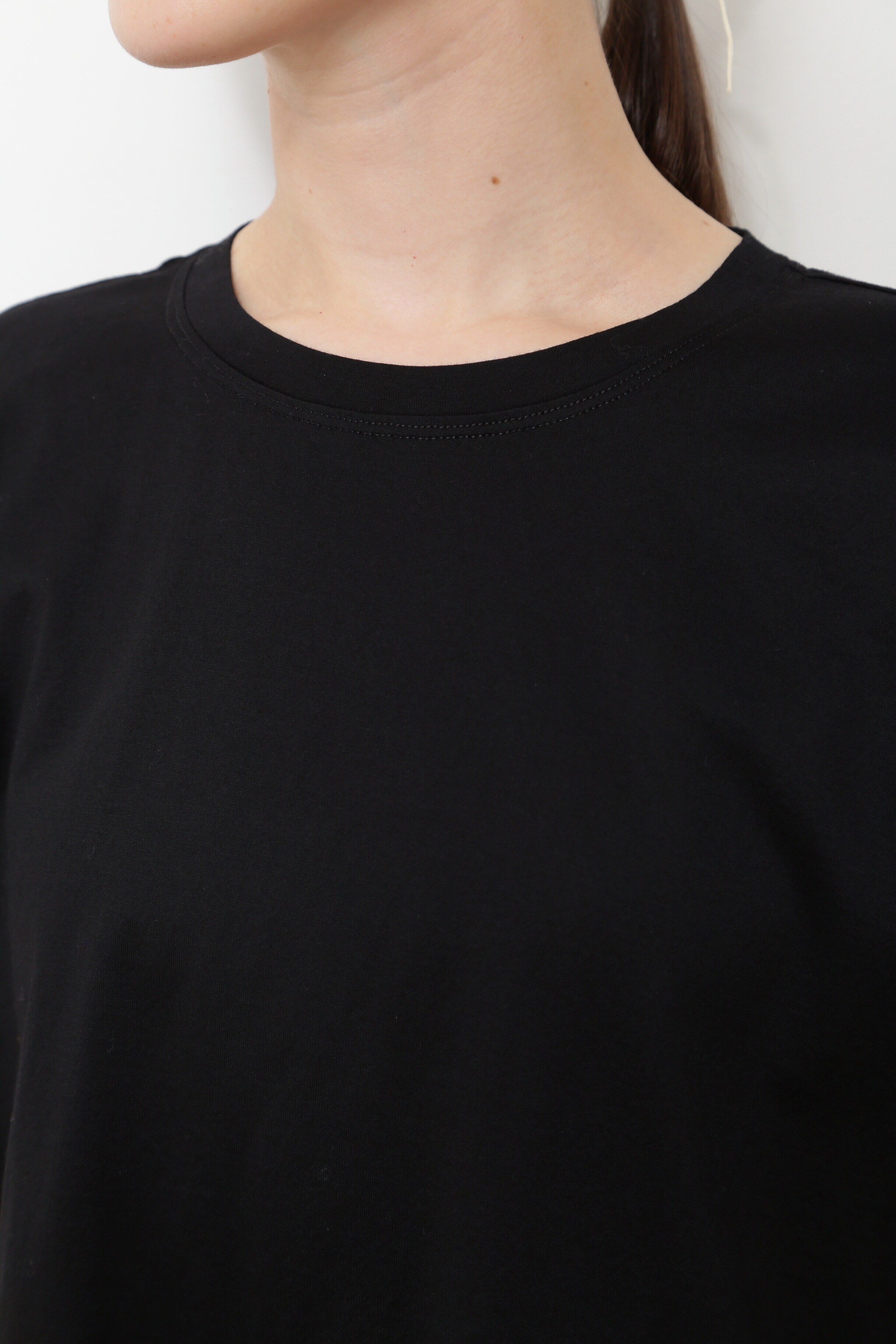  「◆布帛ドッキングチュニックカットソー」|Tシャツ・カットソー|