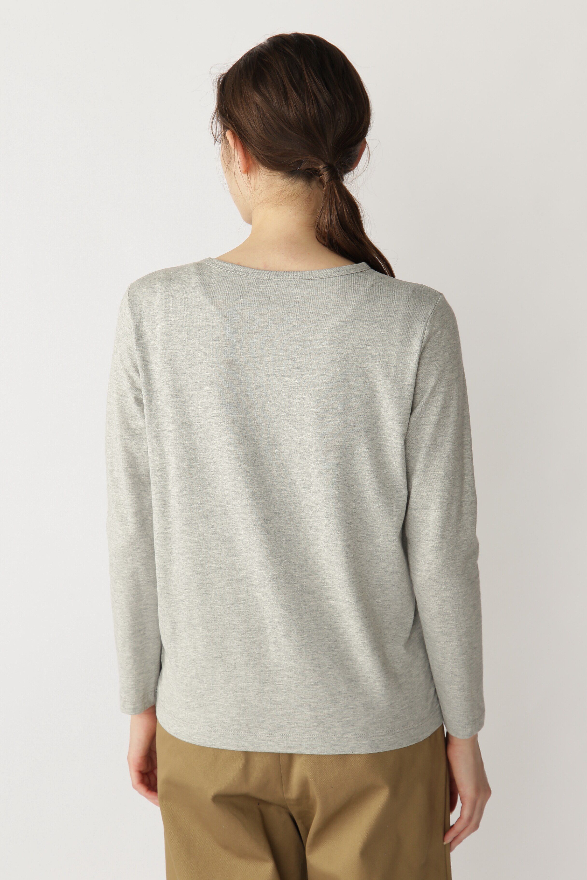  「オーガニック綿天竺長袖Ｔシャツ」|Tシャツ・カットソー|