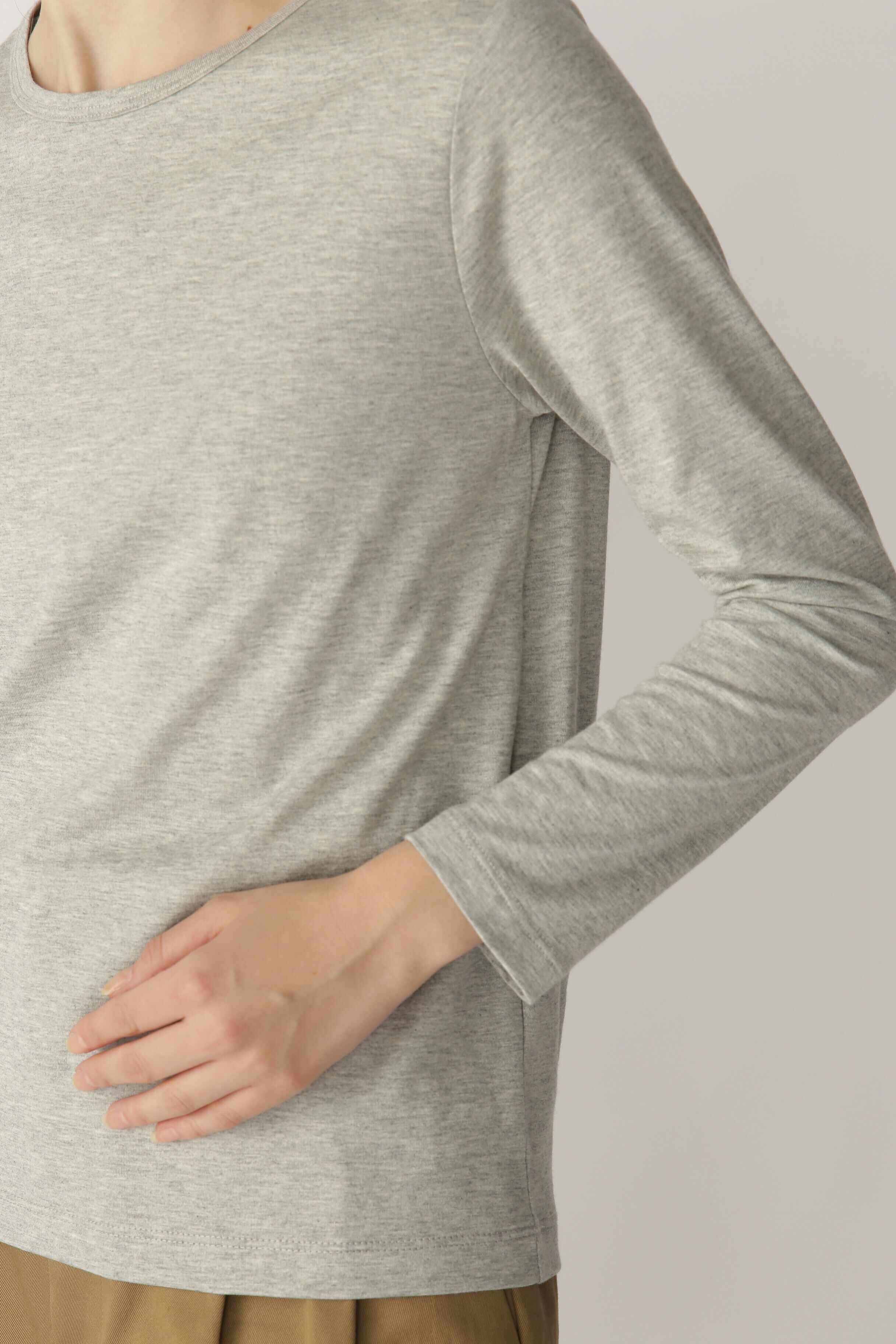  「オーガニック綿天竺長袖Ｔシャツ」|Tシャツ・カットソー|