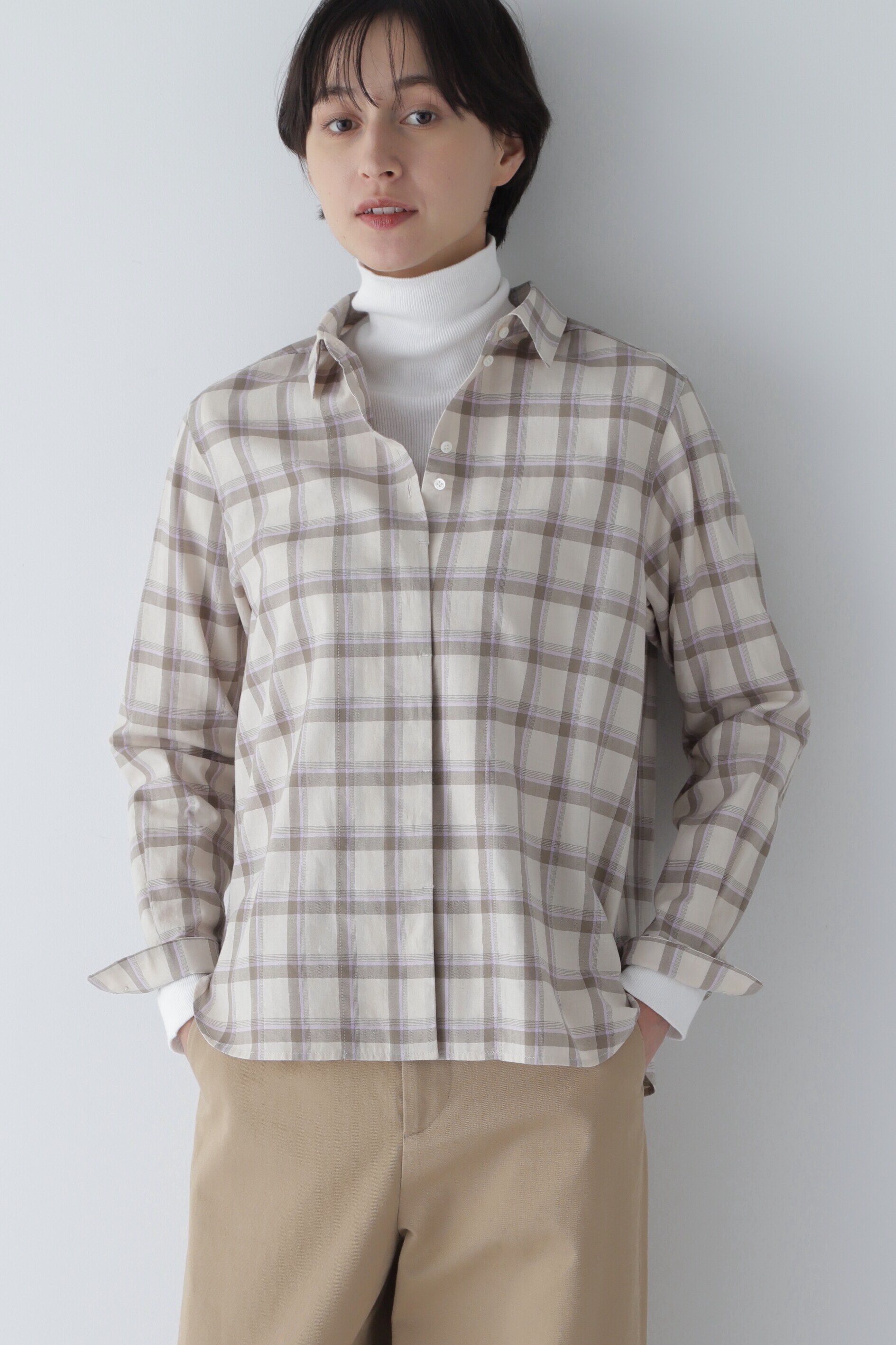  「◆ヘリンボーンチェックシャツ」|シャツ・ブラウス|ベージュチェ 3
