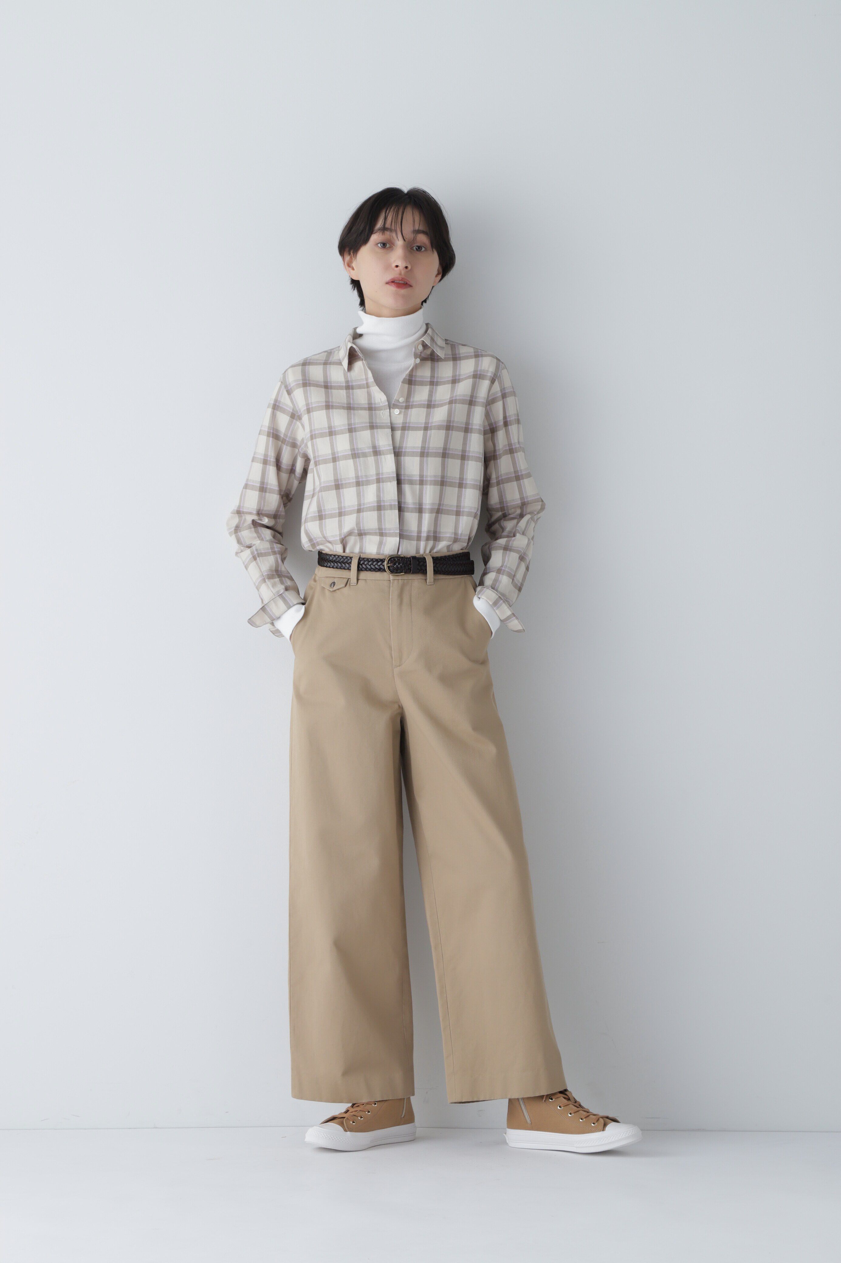  「◆ヘリンボーンチェックシャツ」|シャツ・ブラウス|