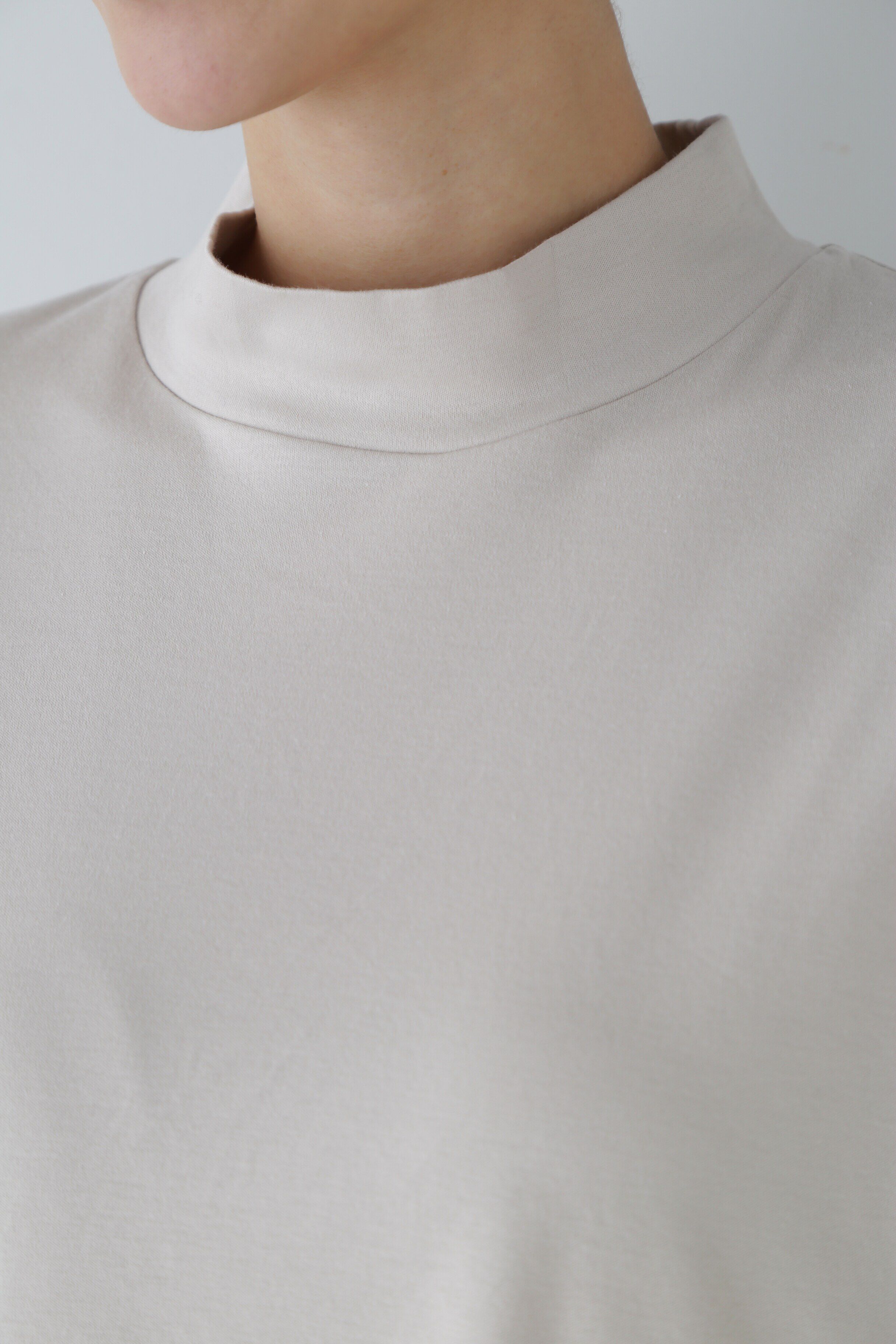  「オーガニックコットンモックネックカットソー」|Tシャツ・カットソー|