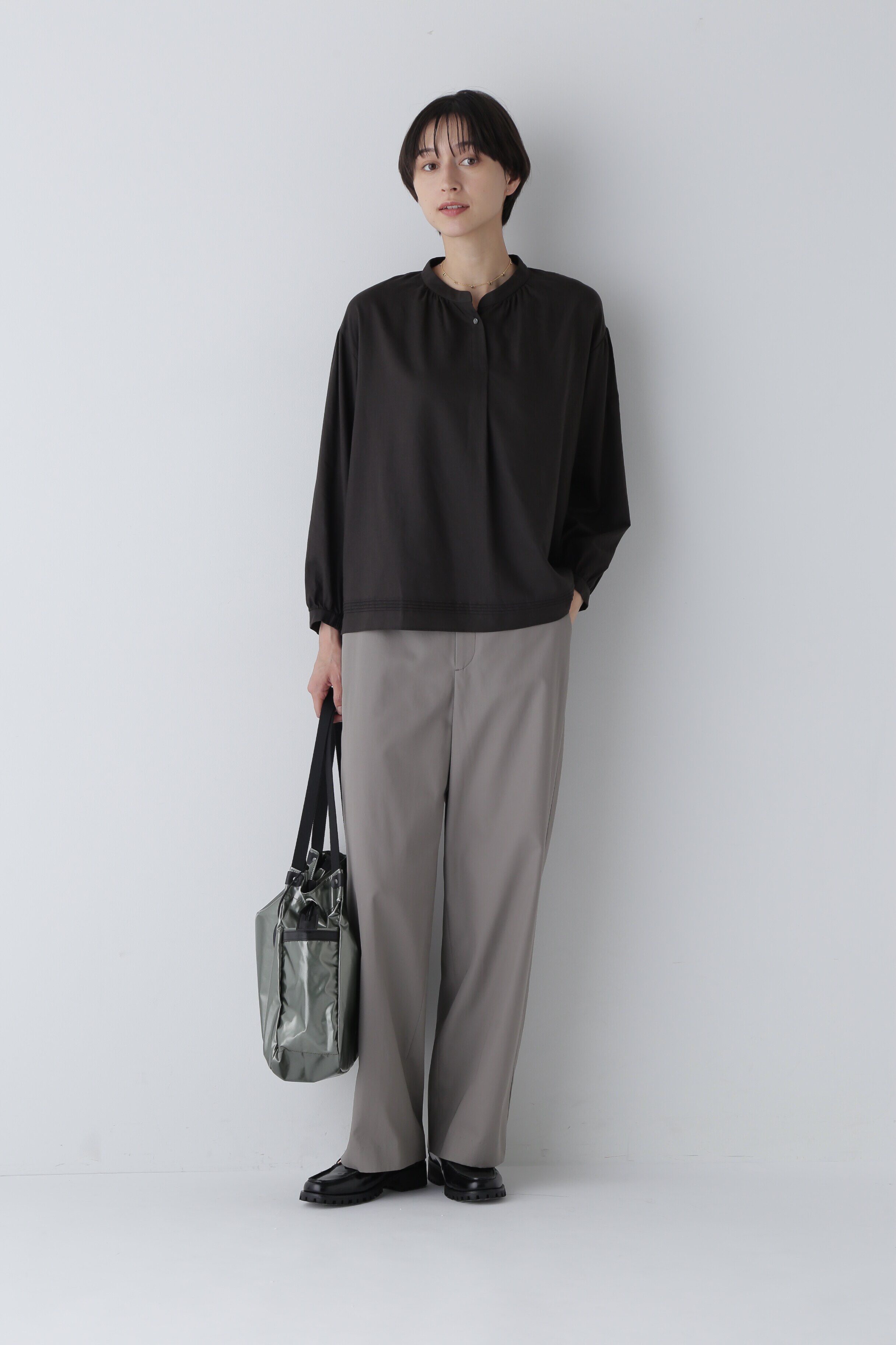  「◆綿シルクローンビエラタンブラーブラウス」|シャツ・ブラウス|
