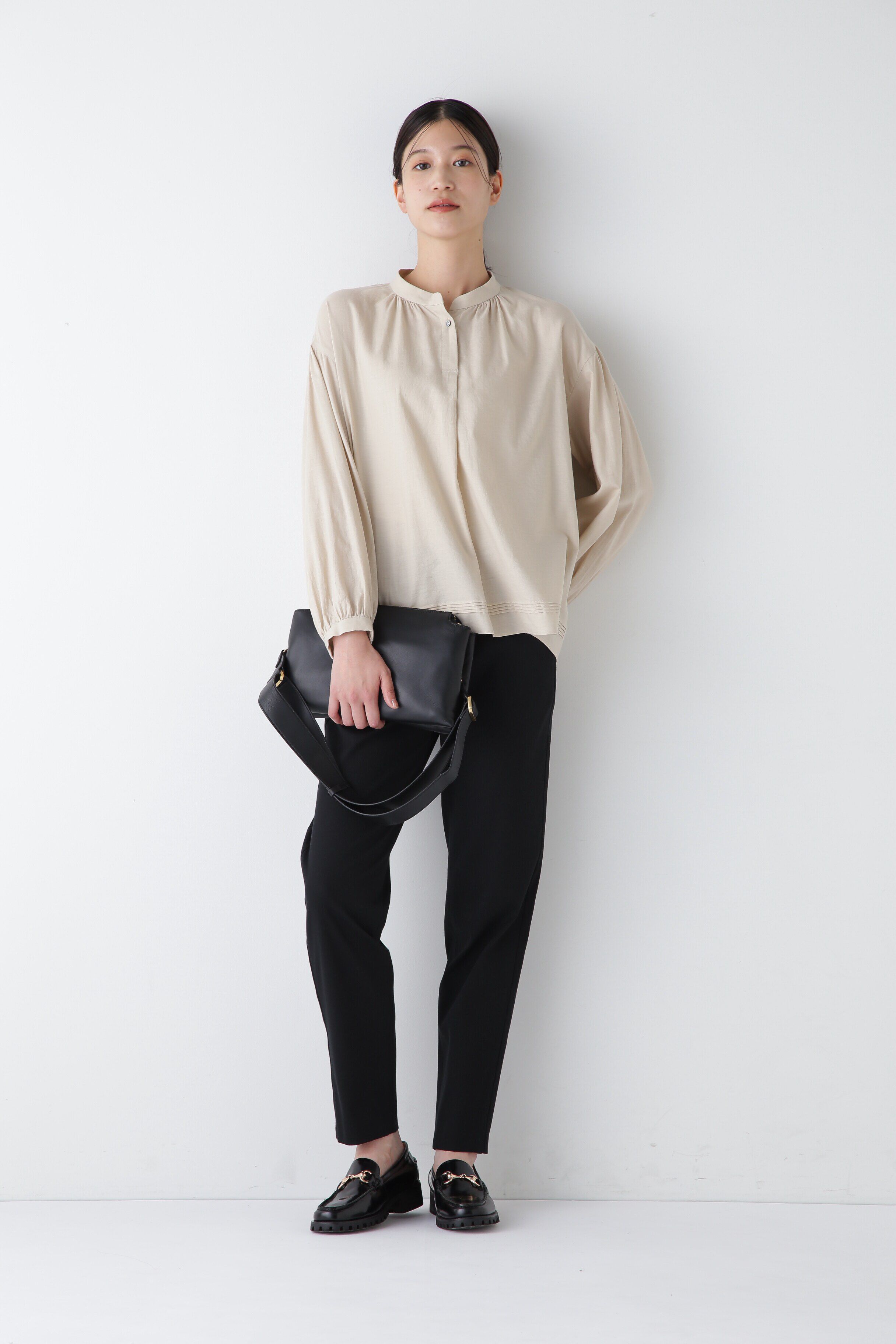  「◆綿シルクローンビエラタンブラーブラウス」|シャツ・ブラウス|