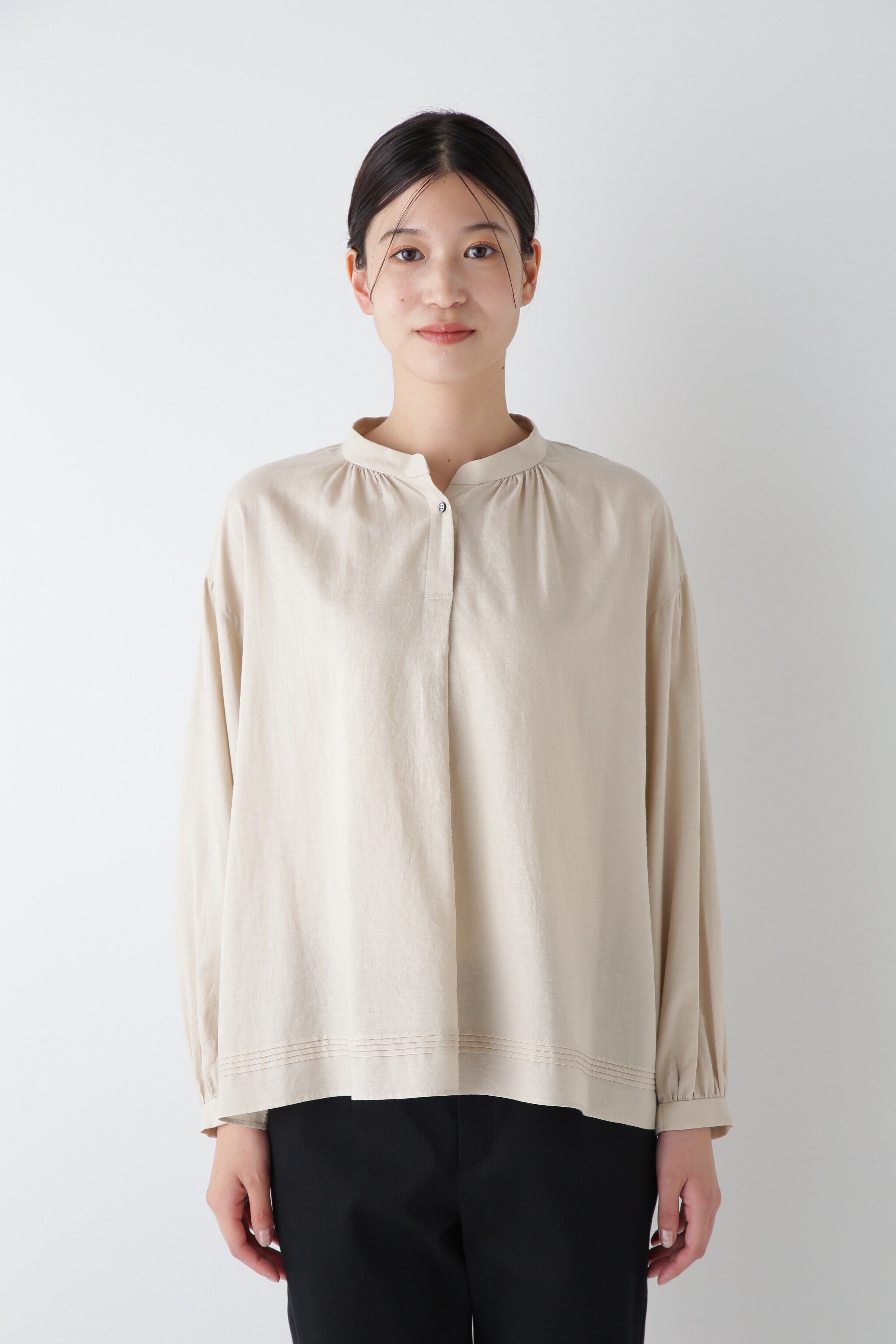  「◆綿シルクローンビエラタンブラーブラウス」|シャツ・ブラウス|