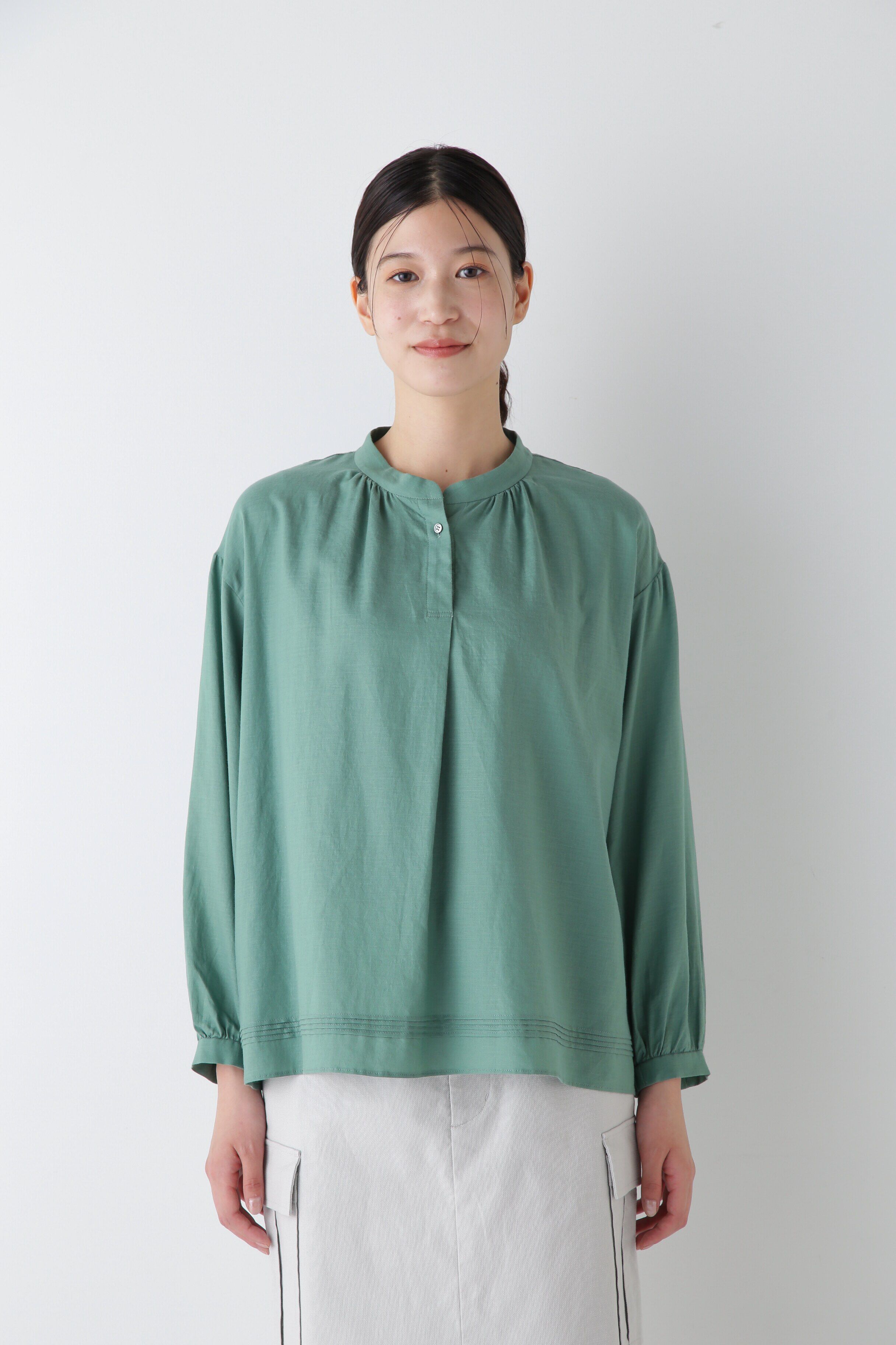  「◆綿シルクローンビエラタンブラーブラウス」|シャツ・ブラウス|
