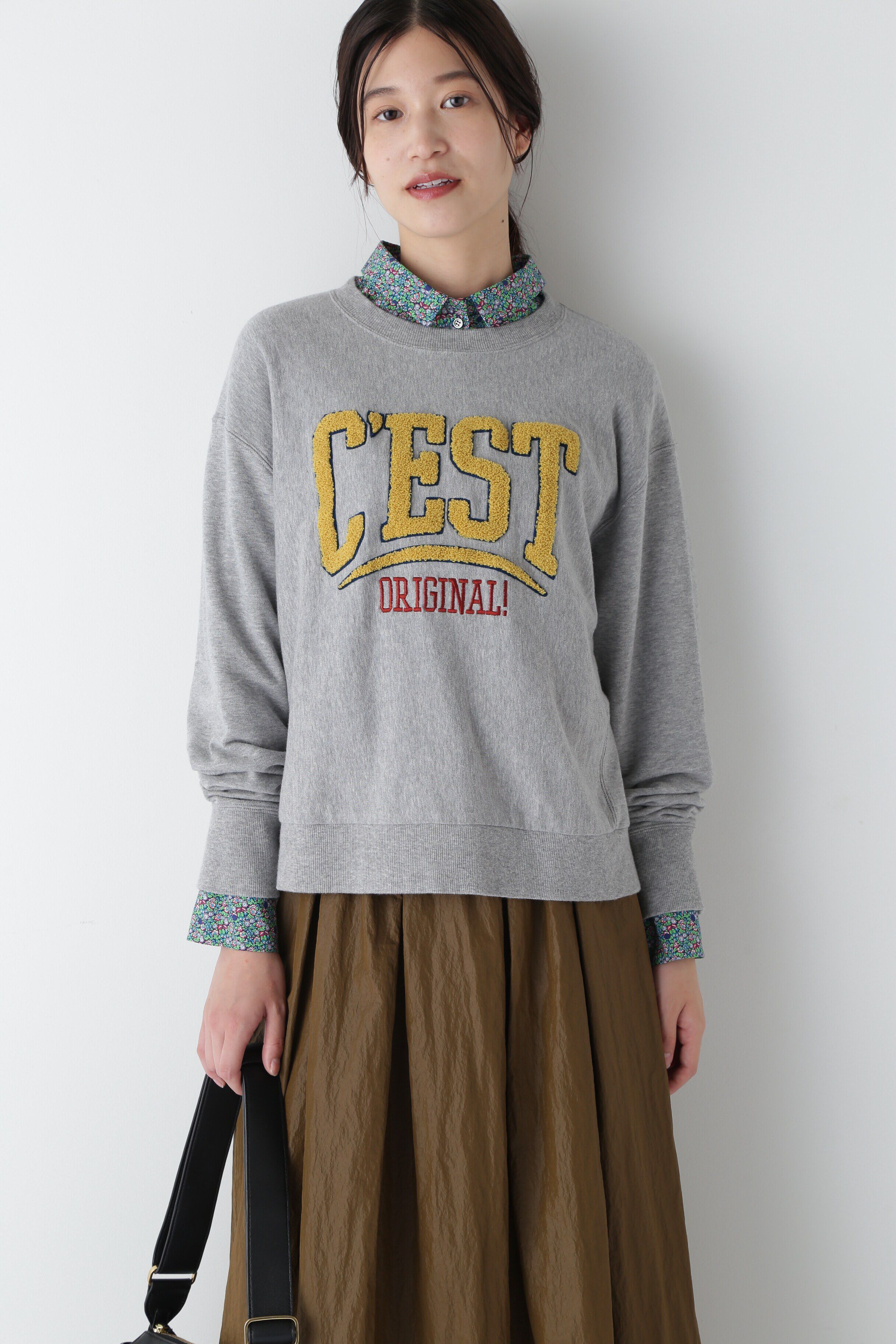  「◆ミニ裏毛C&rsquo;ESTロゴトレーナー」|Tシャツ・カットソー|