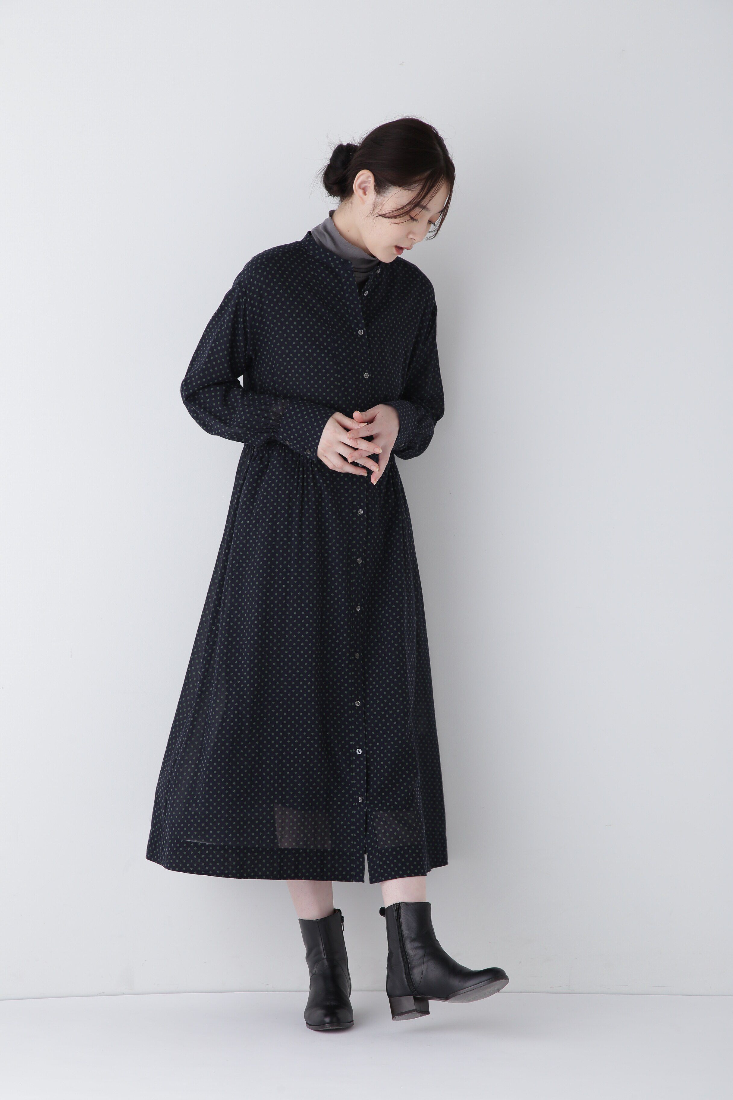  「◆ドットＰＴ綿シルクジョーゼットワンピース」|ワンピース|