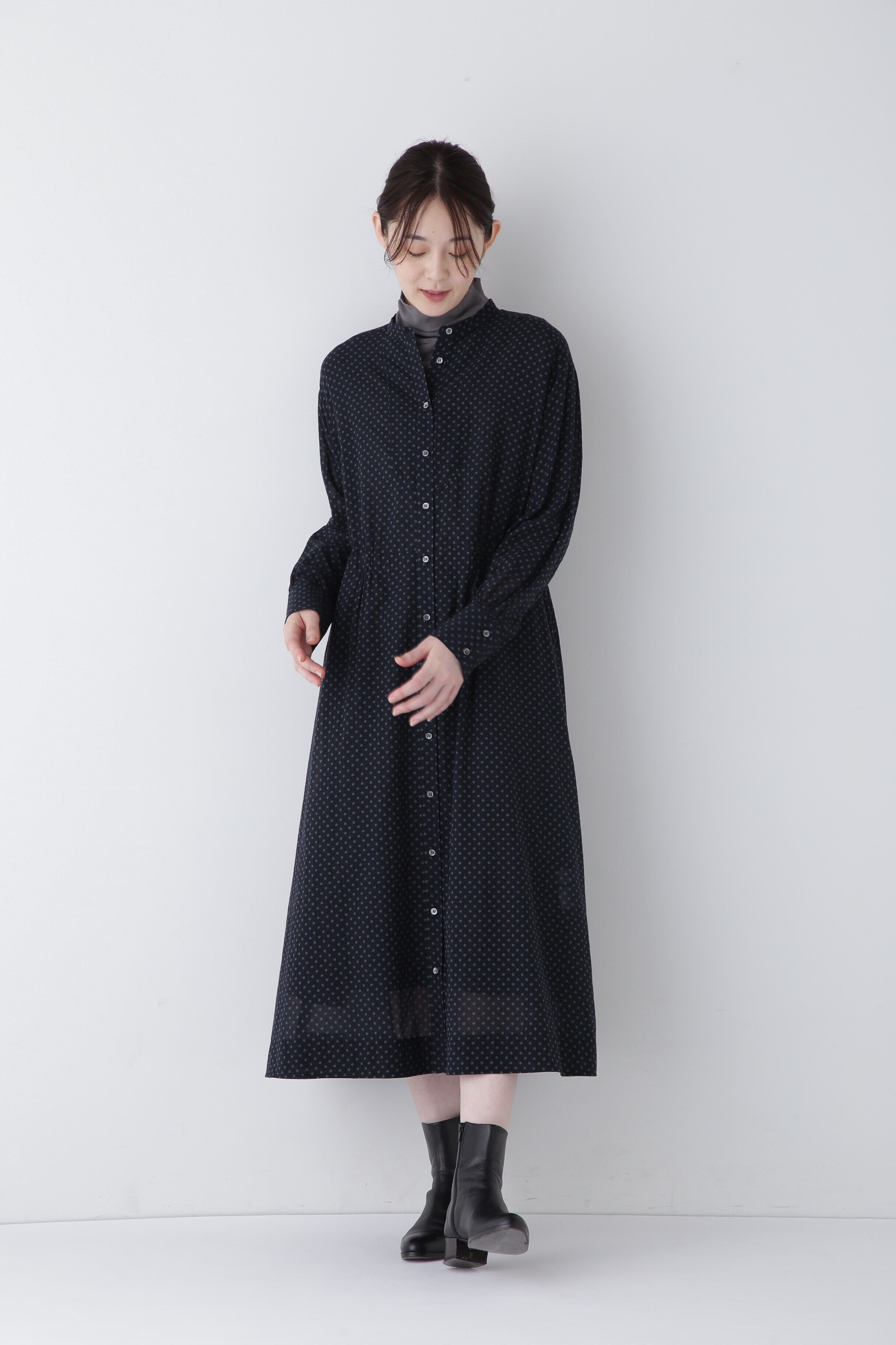  「◆ドットＰＴ綿シルクジョーゼットワンピース」|ワンピース|