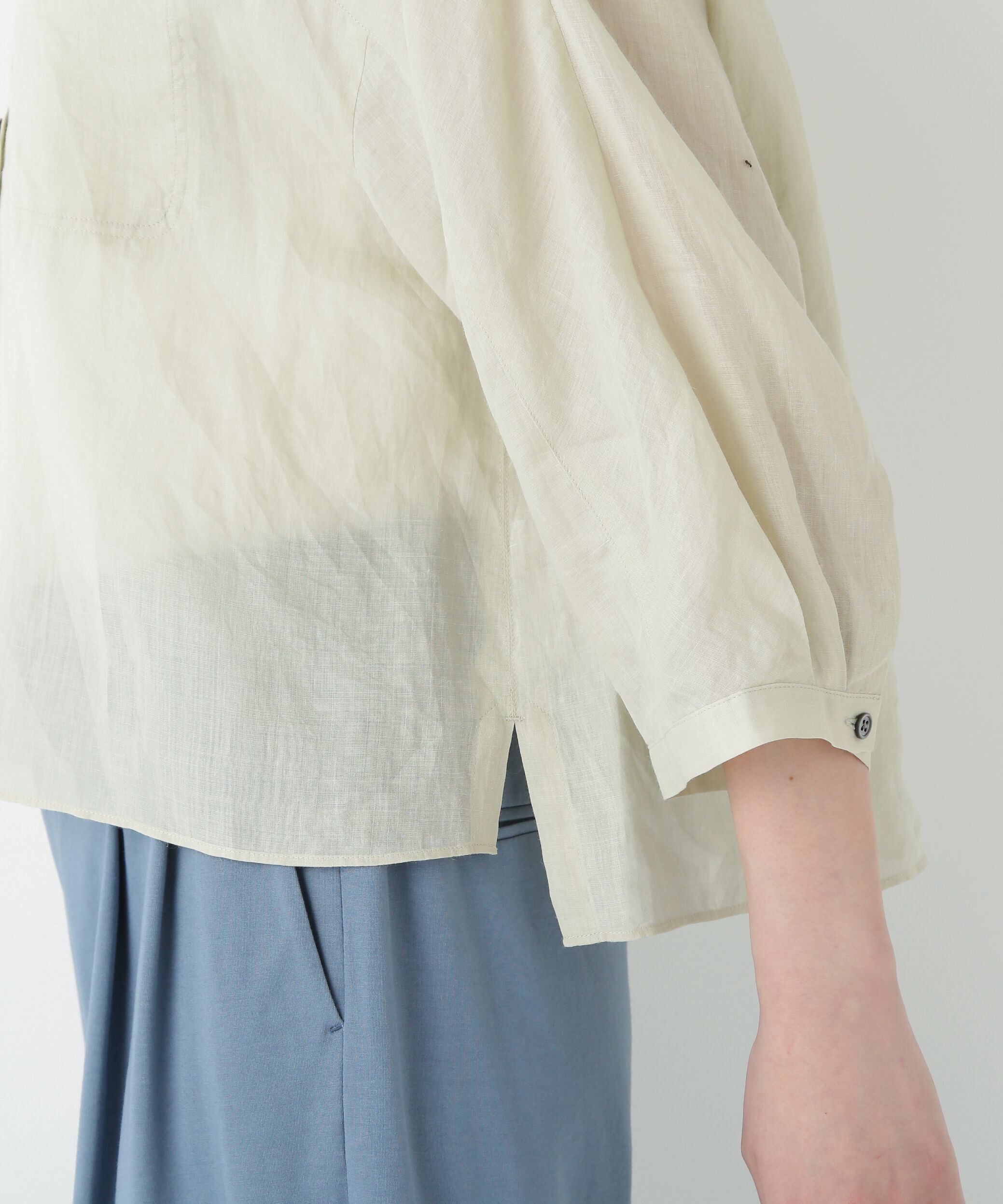  「◆ラミーバンドカラーシャツブラウス」|シャツ・ブラウス|