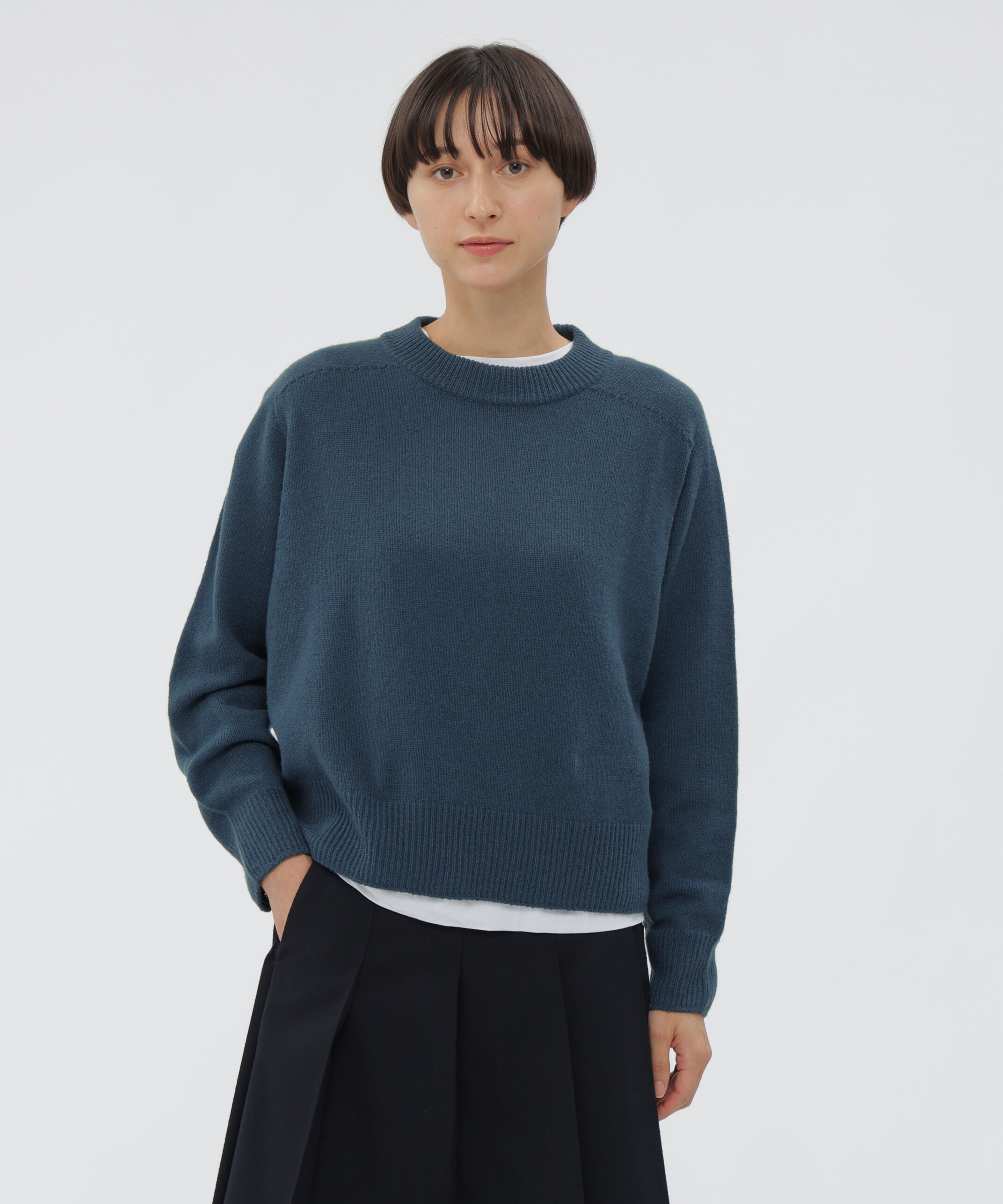  「WOOL CASHMERE KNITWEAR」|ニット・セーター|BLUE