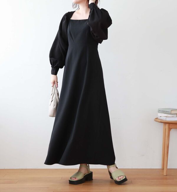 archives「ギャザーボレロ&times;キャミワンピースＳＥＴ」|ワンピース|BLACK