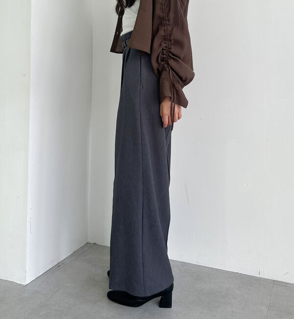 archives「ベルト付タックワイドスラックス」|チノ|