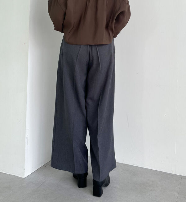 archives「ベルト付タックワイドスラックス」|チノ|