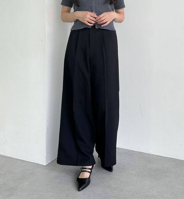 archives「ベルト付タックワイドスラックス」|チノ|