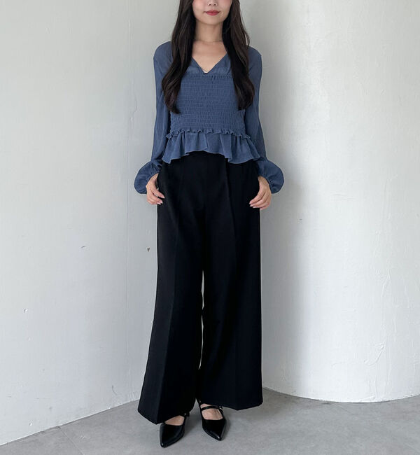 archives「ベルト付タックワイドスラックス」|チノ|