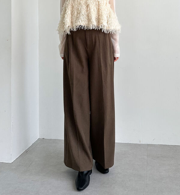 archives「ベルト付タックワイドスラックス」|チノ|